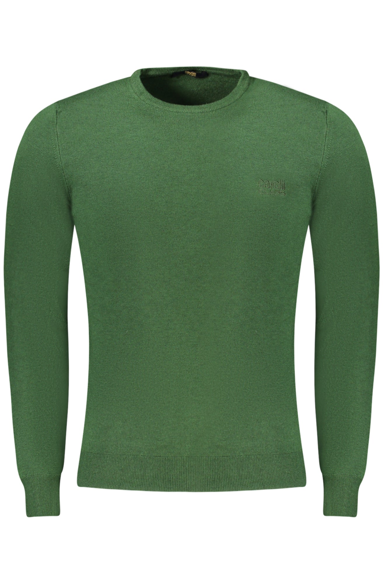 TXM60A_VE04000 – Grüner Herren Pullover: Langarm & Rundhals mit stilvoller Stickerei – Größe: M, L, XL, 2XL – Farbe: Verde