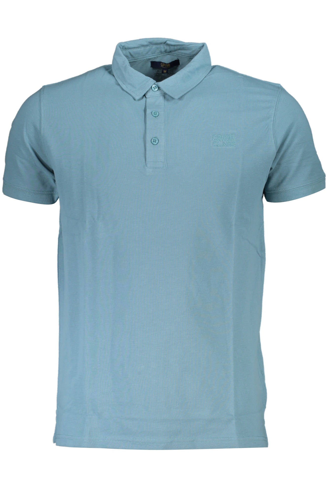 QXT64U-KB002_AZZURRO_04511 – Elegantes Herren Poloshirt Blau mit Stickerei und 3-Knopf-Design – Größe: XL, M, 2XL – Farbe: Azzurro