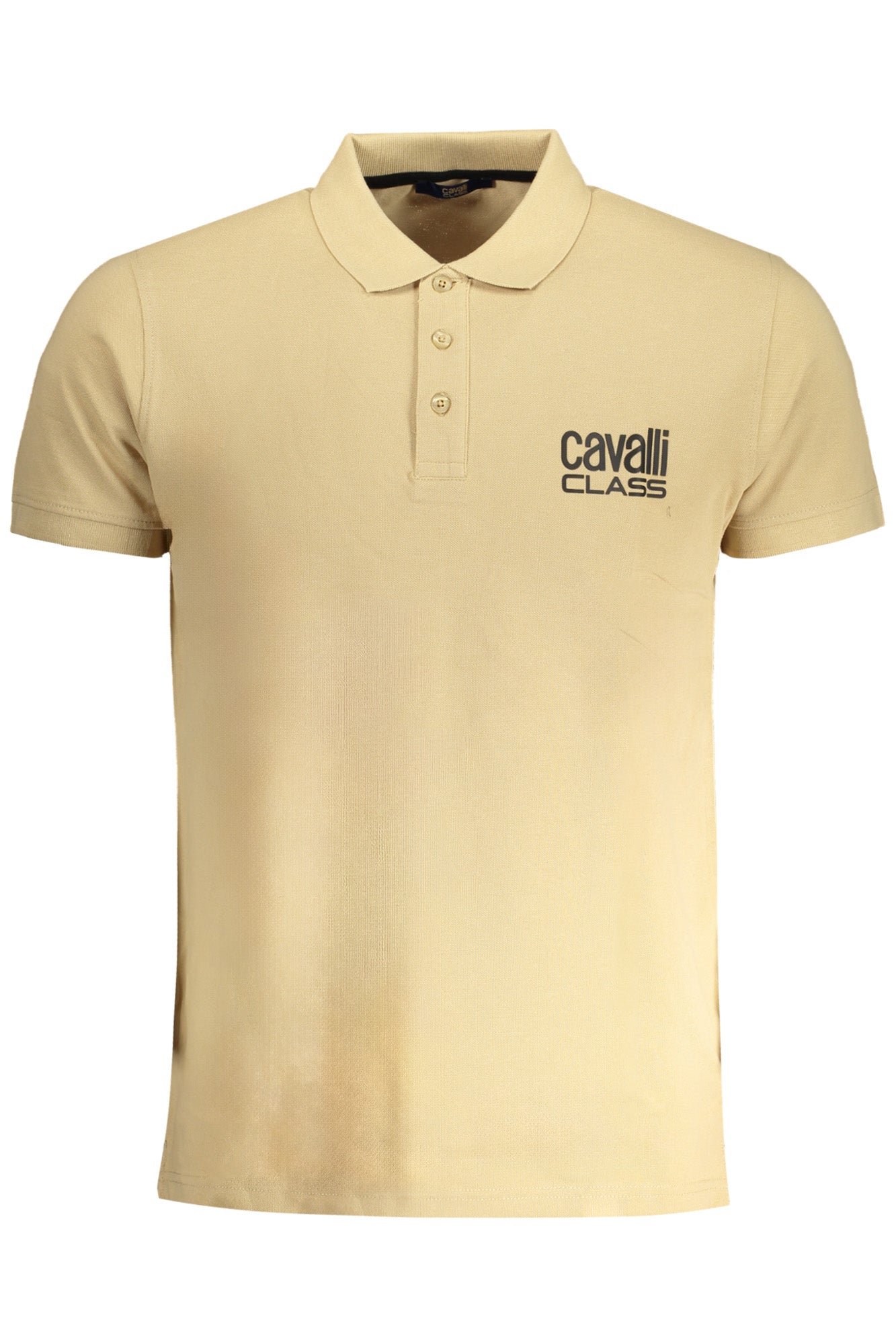 QXT64ZKB002_BE00503 – Elegantes Herren-Poloshirt Beige mit Druck und Logo - Kurzarm Design – Größe: M, L, XL, 2XL – Farbe: Beige