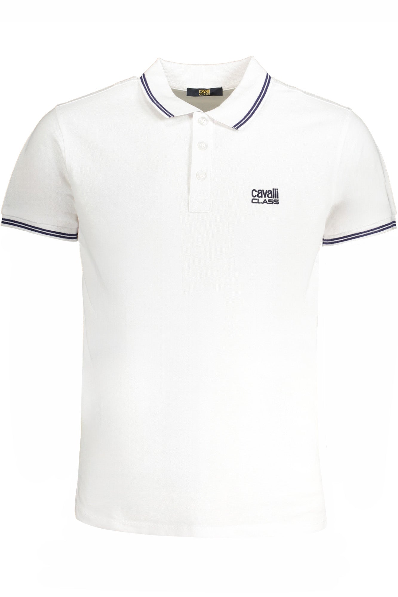 QXT64YKB002_BIWHITEB – Elegantes Herren-Kurzarm-Poloshirt in Weiß mit Stickerei-Details – Größe: M, L, XL, 2XL – Farbe: Bianco