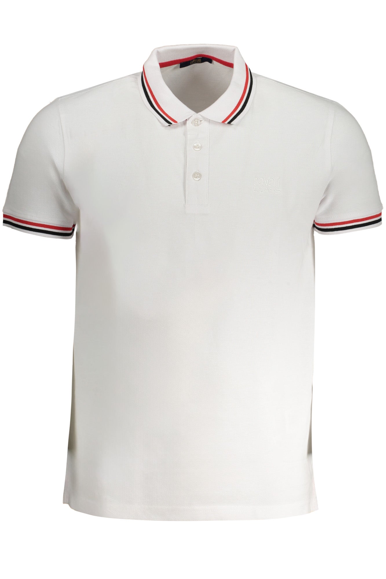 QXT64XKB002_BI00053 – Herren Kurzarm-Poloshirt in Weiß mit Kontrastdetails und Stickerei – Größe: M, L, XL, 2XL – Farbe: Bianco