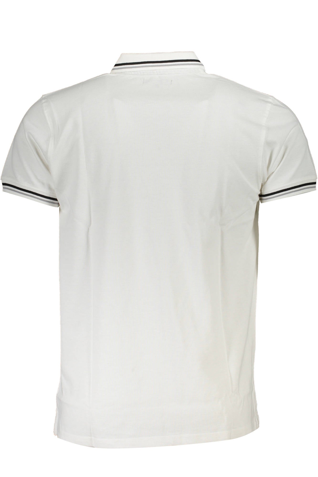 QXT64T-KB002_BIANCO_00053 – Stilvolles Herren Poloshirt Weiß mit Kontrastdetails und Logo – Größe: XL, 2XL – Farbe: Bianco