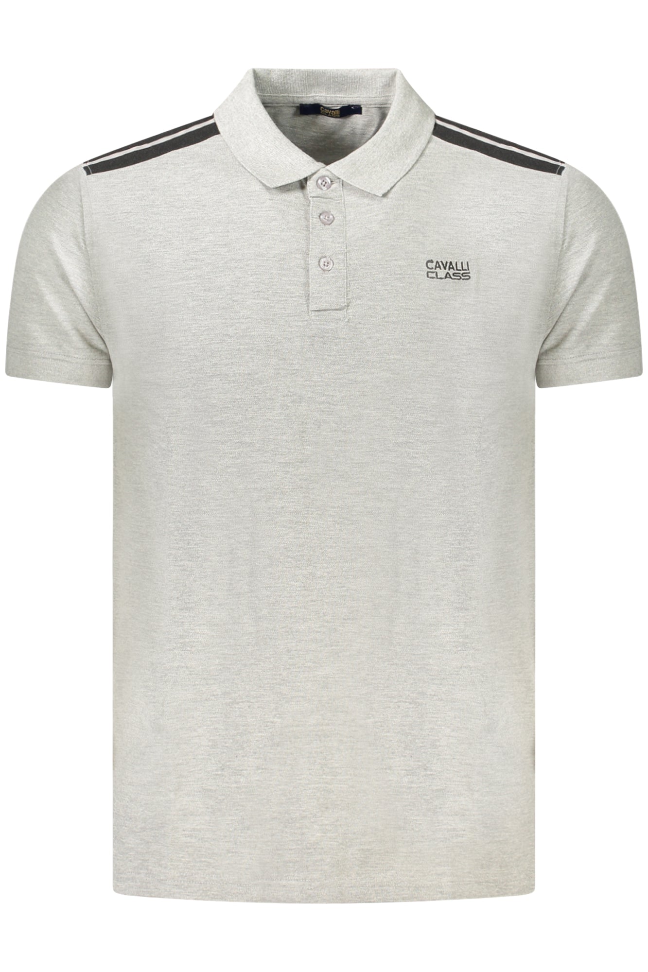 TXT64DJD060_GR05001 – Herren Kurzarm-Polohemd in Grau mit Stickerei und Kontrastdetails – Größe: M, L, XL, 2XL – Farbe: Grigio