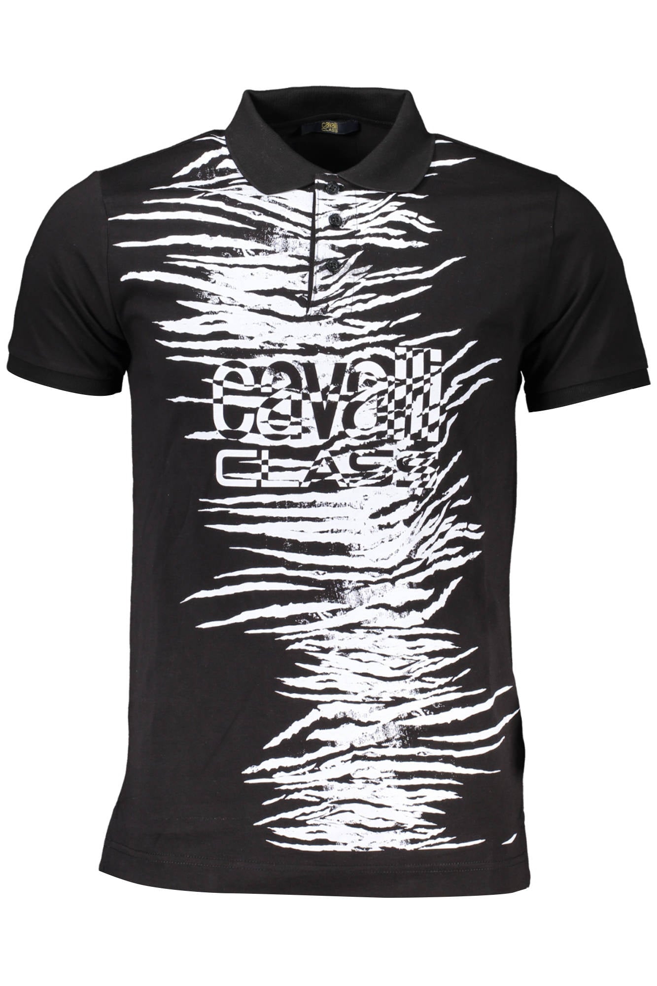 QXT64E-KB010_NERO_05051 – Stilvolles schwarzes Herren Poloshirt mit Aufdruck und Logo – Größe: M, L, XL – Farbe: Nero