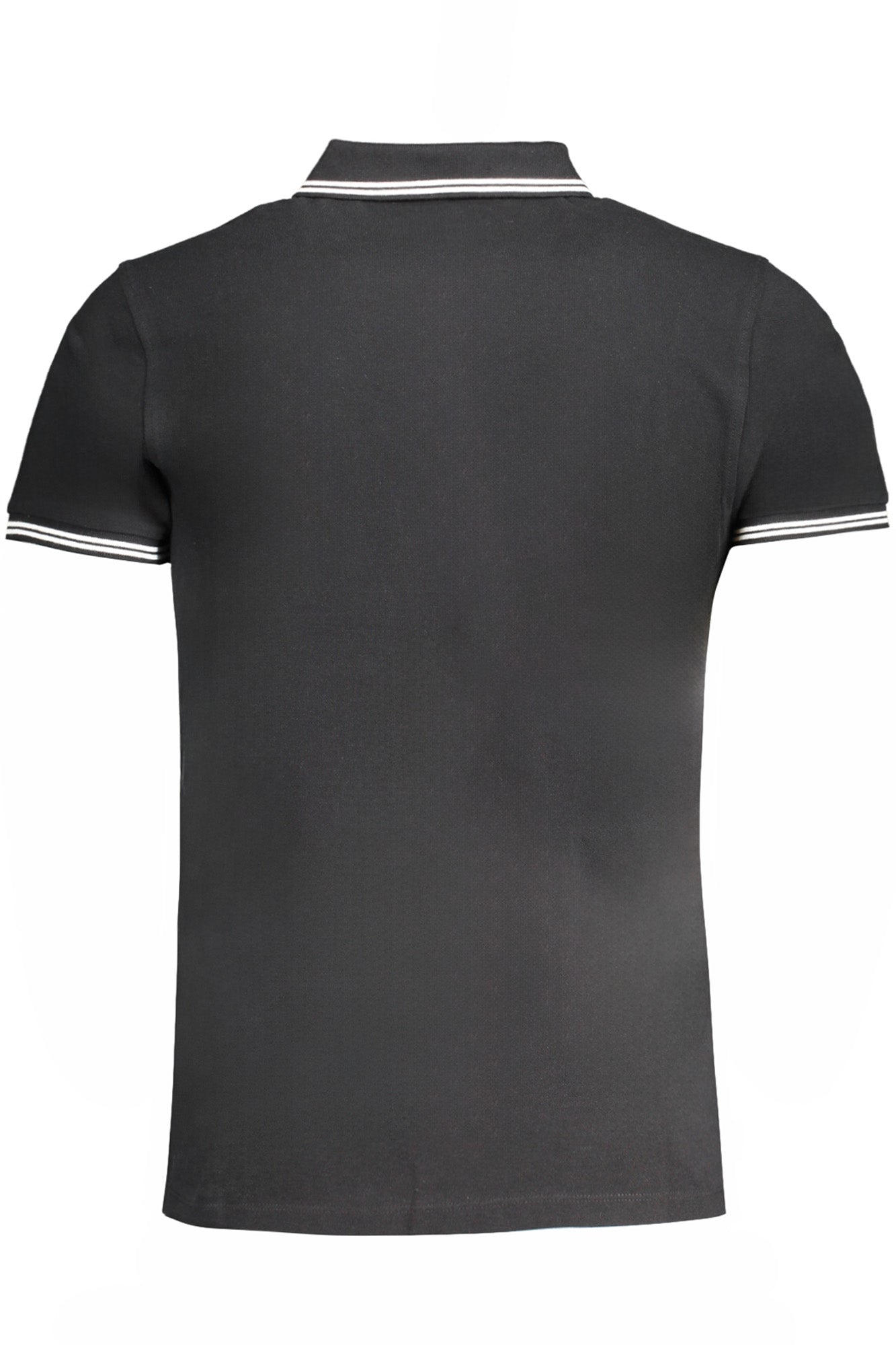 QXT64XKB002_NEBLACWH – Elegantes Herrenkurzarm-Poloshirt in Schwarz mit Stickerei-Details – Größe: M, L, XL, 2XL – Farbe: Nero