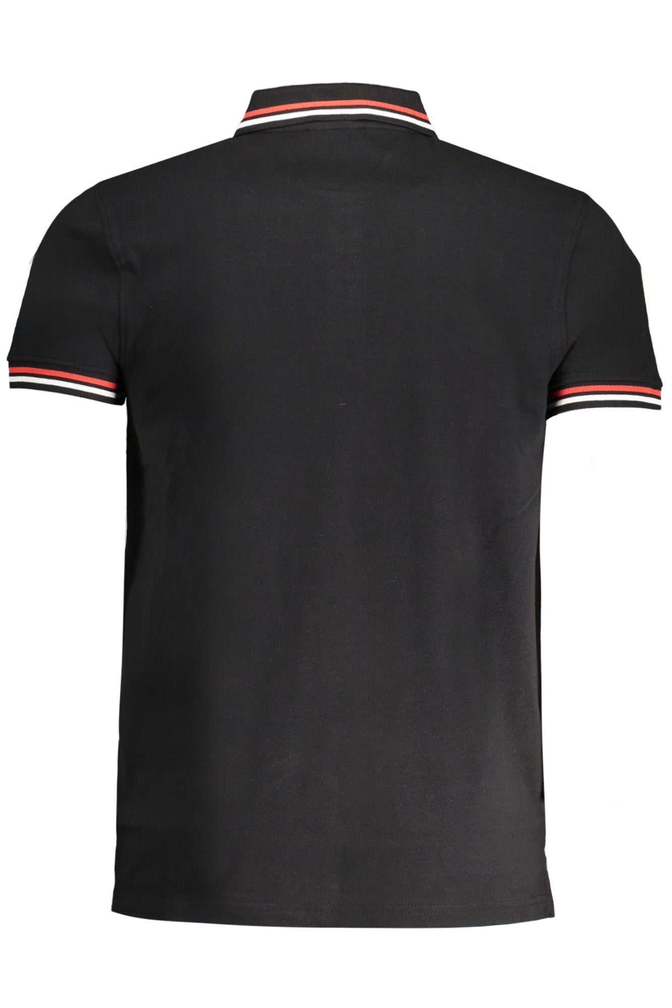 QXT64XKB002_NE05051 – Elegantes Herren Poloshirt mit Kontrastdetails und Stickerei Schwarz – Größe: M, L, XL, 2XL – Farbe: Nero