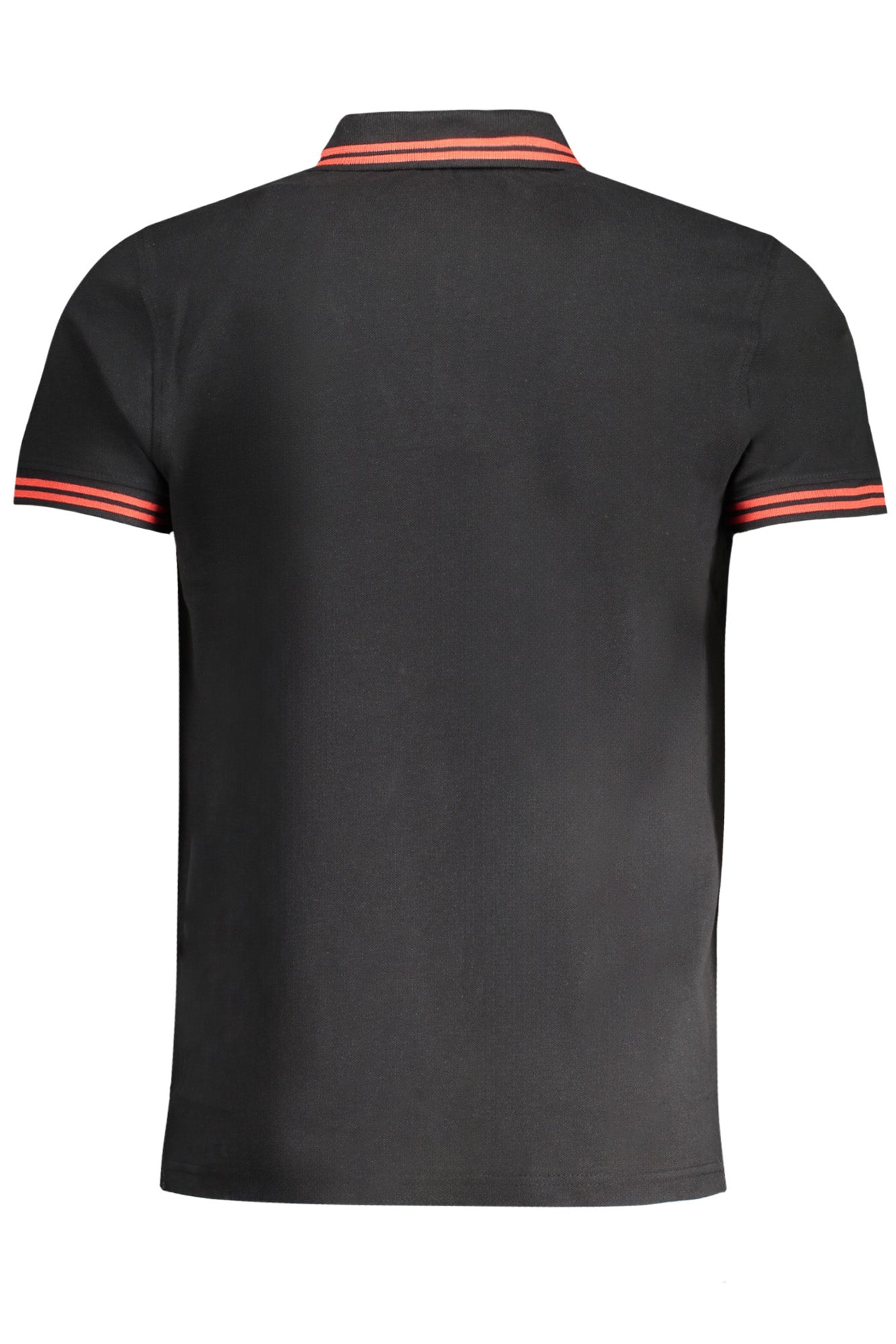 QXT64YKB002_NE05051 – Elegantes Herren-Poloshirt Schwarz mit Stickerei und Kontrastdetails – Größe: M, L, XL, 2XL – Farbe: Nero