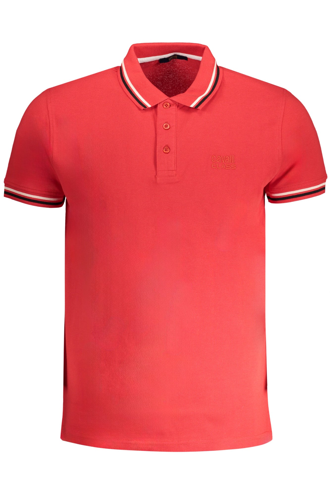 QXT64XKB002_RO02000 – Herren Kurzarm-Poloshirt Rot mit Kontrastdetails und Stickerei – Größe: M, L, XL, 2XL – Farbe: Rosso