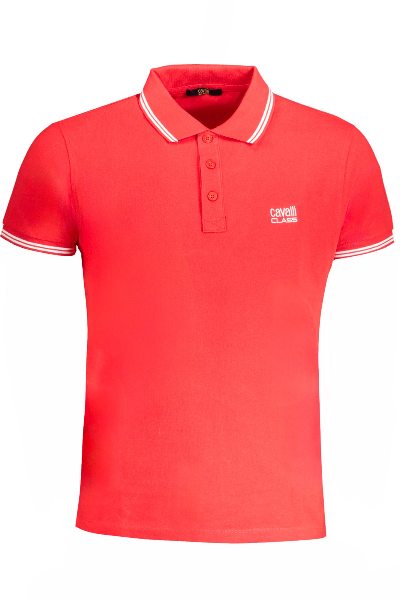 QXT64YKB002_ROREDW – Elegantes Kurzarm-Poloshirt für Herren in Rot mit Stickerei – Größe: M, L, XL, 2XL – Farbe: Rosso