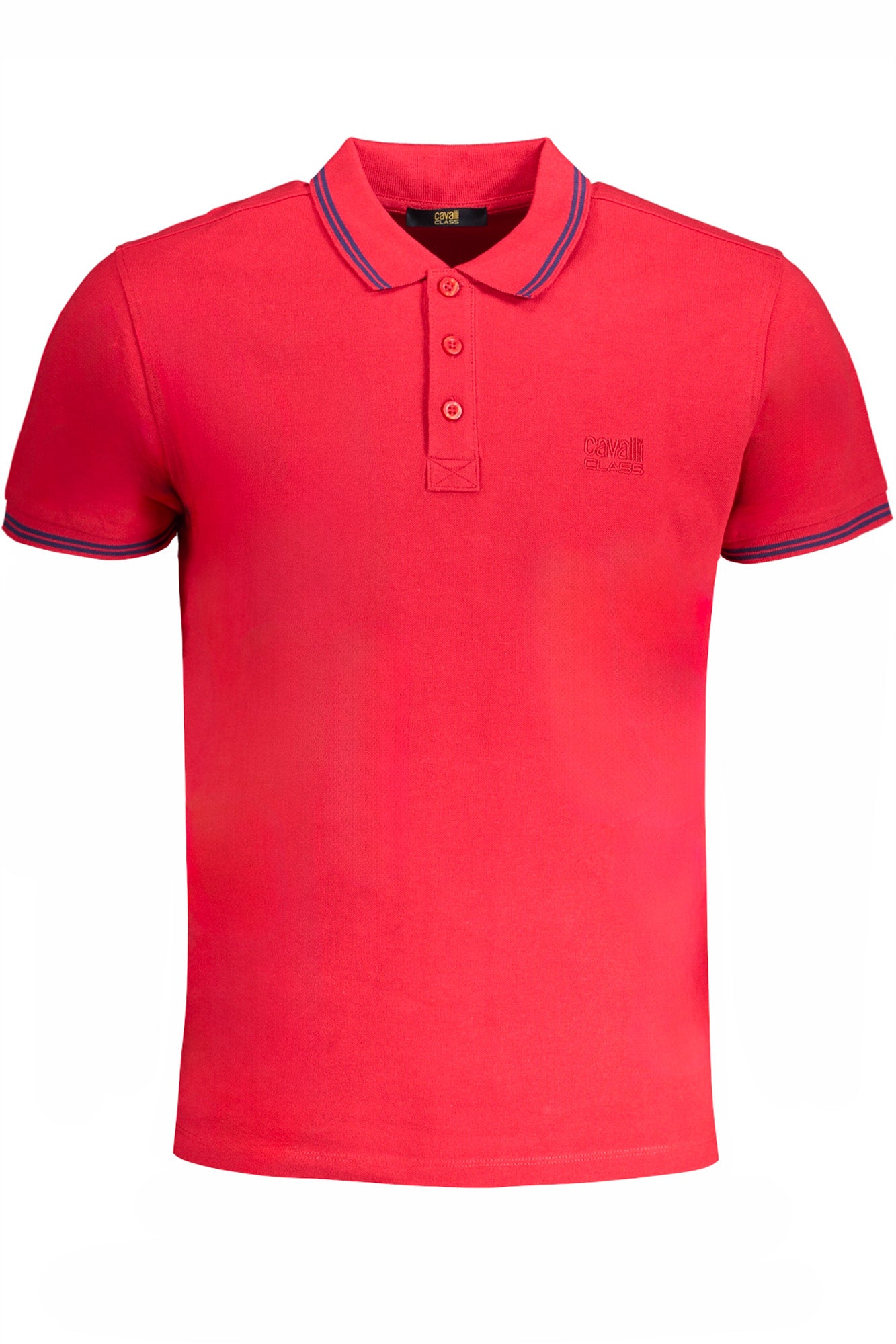QXT64XKB002_ROREDBL – Herren Kurzarm-Poloshirt Rot mit Kontrastdetails und Stickerei – Größe: M, L, XL, 2XL – Farbe: Rosso