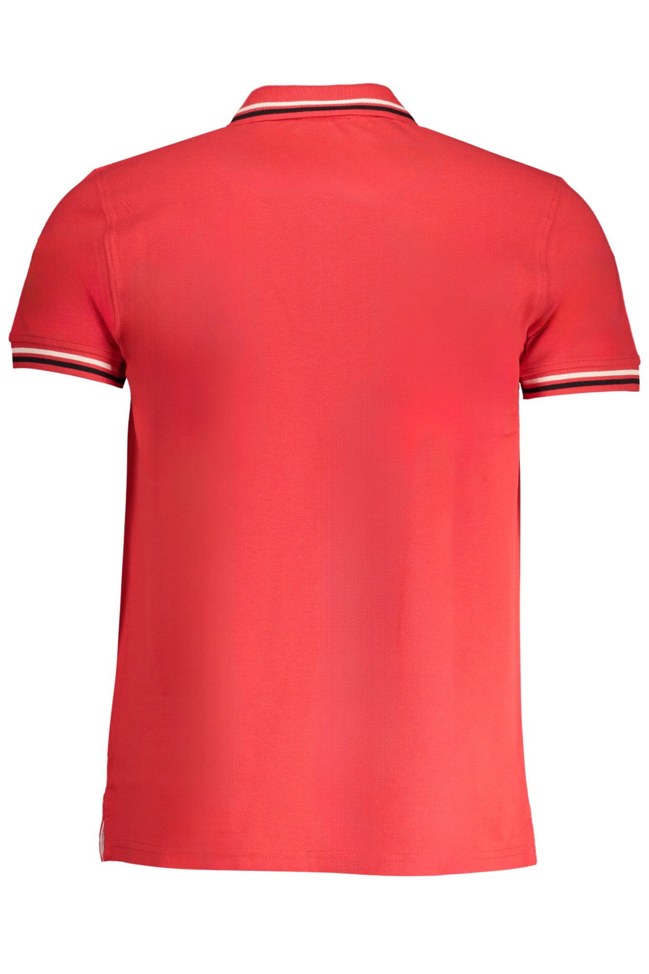 QXT64XKB002_RO02000 – Herren Kurzarm-Poloshirt Rot mit Kontrastdetails und Stickerei – Größe: M, L, XL, 2XL – Farbe: Rosso
