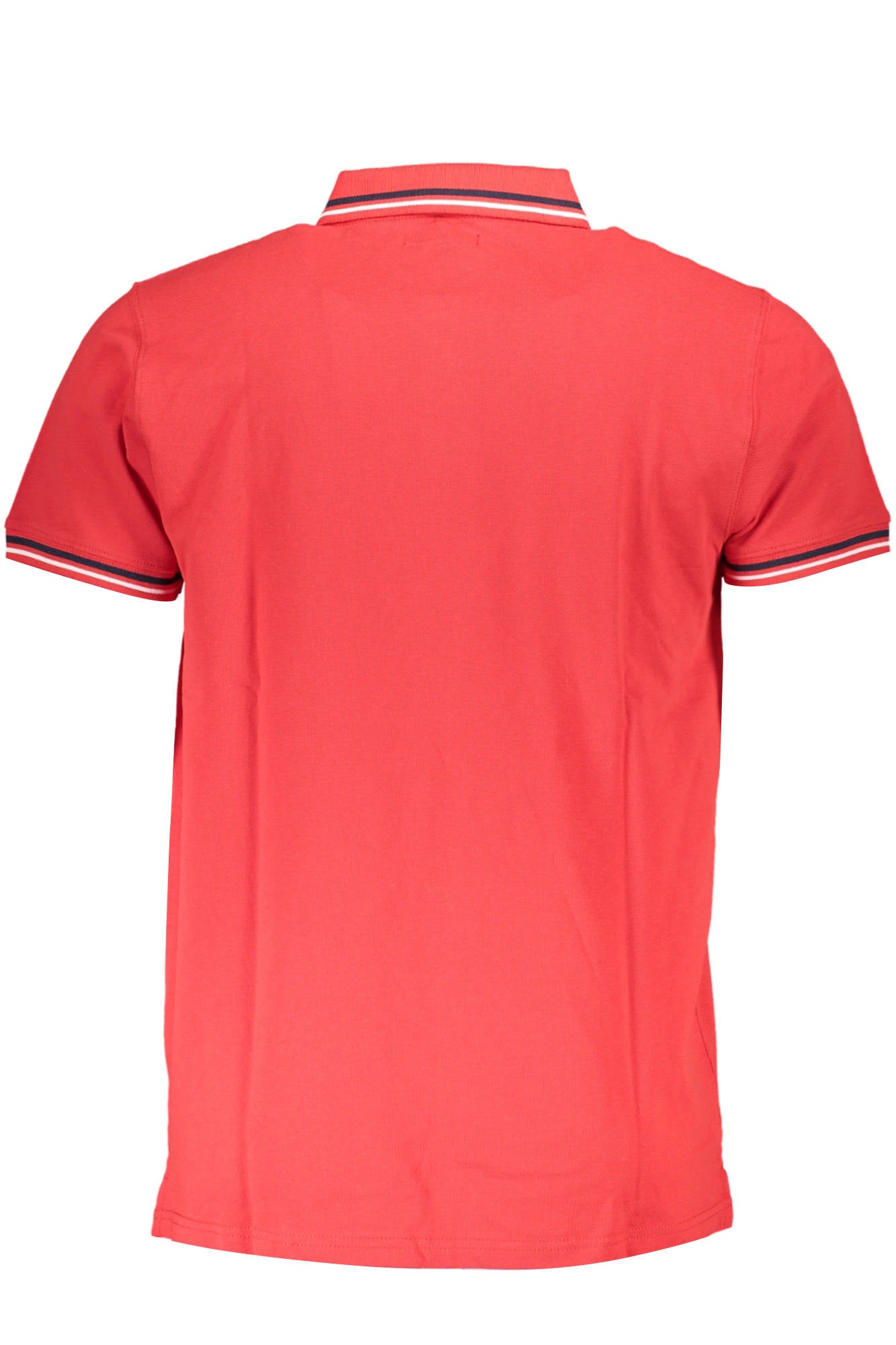 QXT64S-KB002_ROSSO_02000 – Herren Kurzarm-Poloshirt Rot mit Stickerei & Kontrastdetails – Größe: M, L, XL, 2XL – Farbe: Rosso