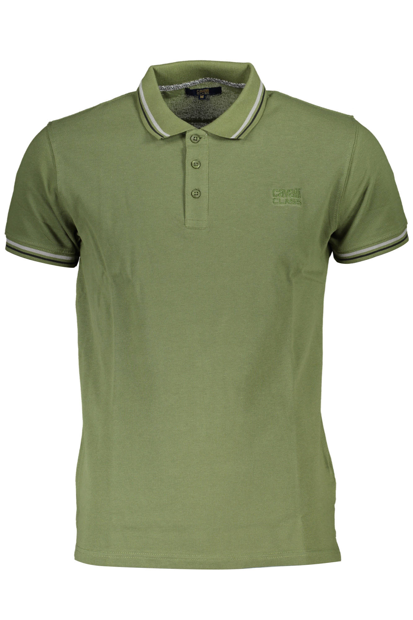 QXT64S-KB002_VERDE_04050 – Elegantes Herren Poloshirt in Grün mit Stickerei und Kontrastelementen – Größe: M, L, XL, 2XL – Farbe: Verde