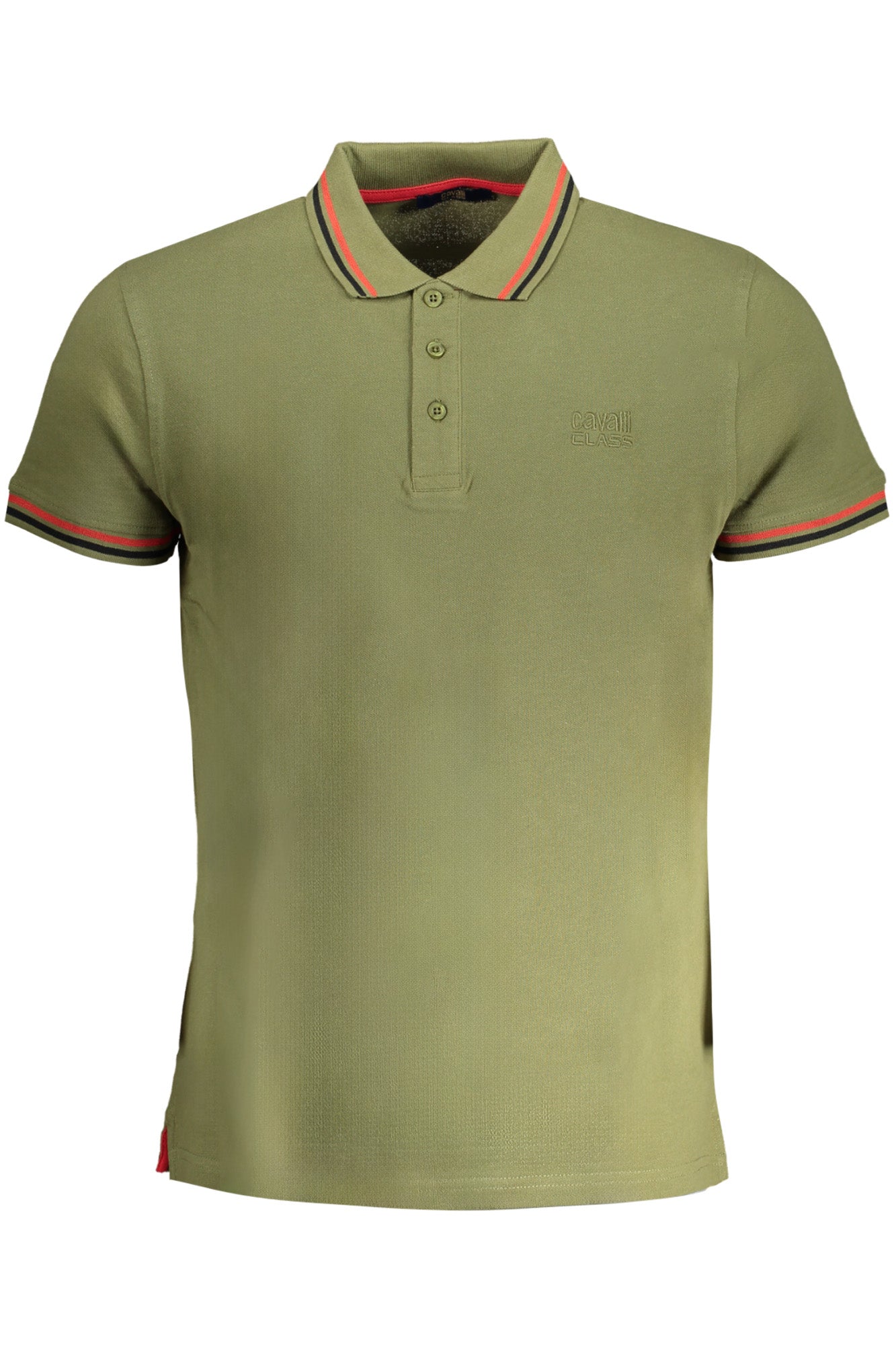 QXT64XKB002_VE04050 – Herren Kurzarm-Poloshirt Grün mit Kontrastdetails und Stickerei – Größe: M, L, XL, 2XL – Farbe: Verde