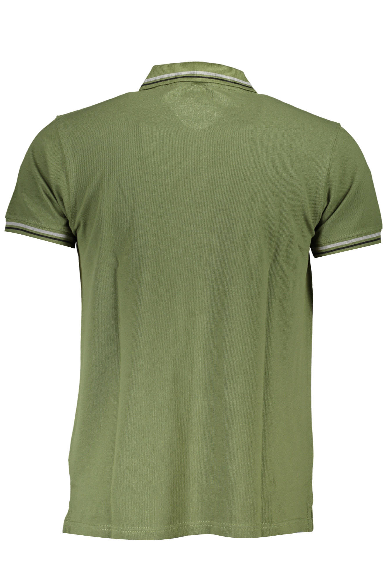 QXT64S-KB002_VERDE_04050 – Elegantes Herren Poloshirt in Grün mit Stickerei und Kontrastelementen – Größe: M, L, XL, 2XL – Farbe: Verde
