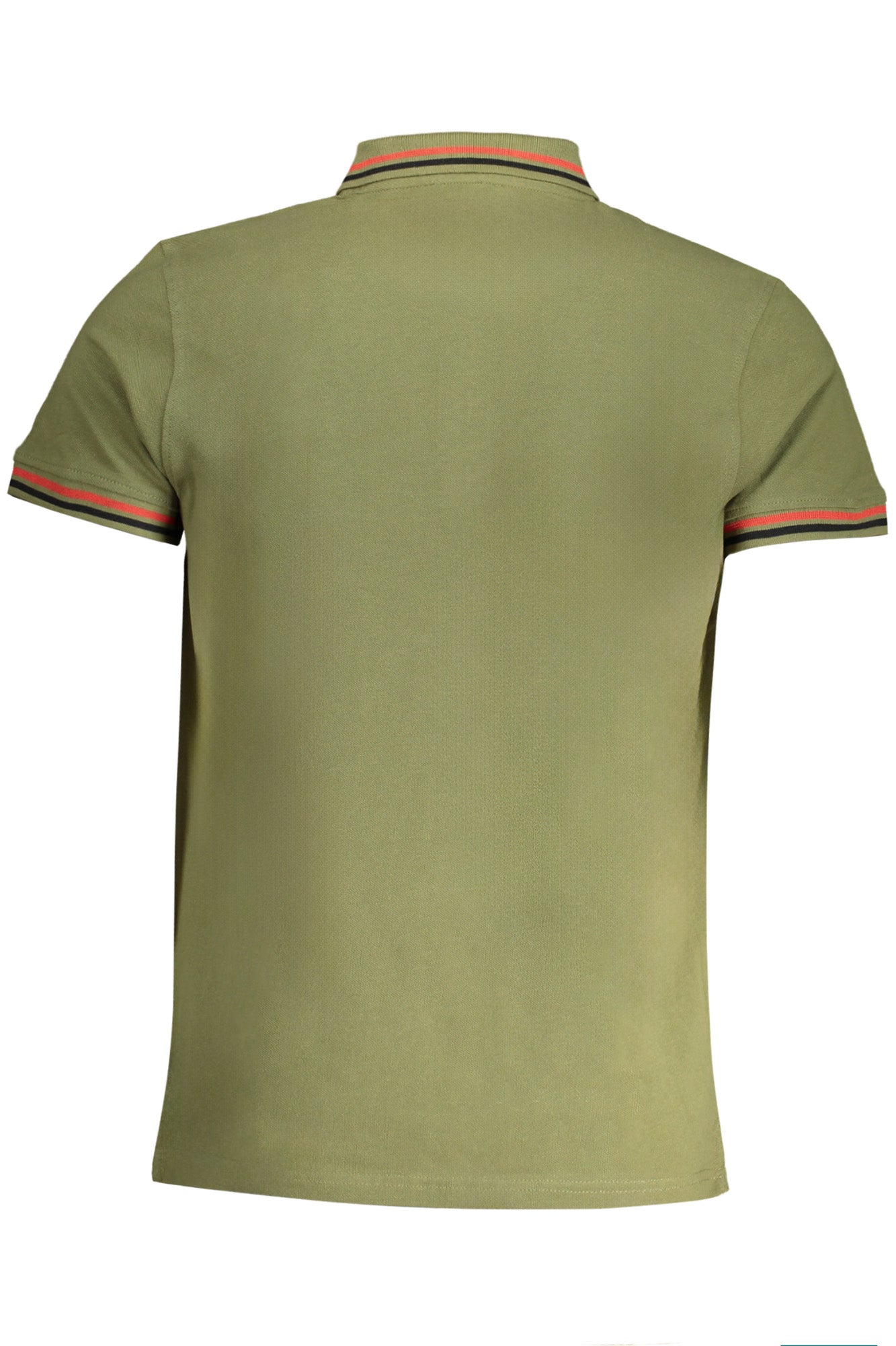 QXT64XKB002_VE04050 – Herren Kurzarm-Poloshirt Grün mit Kontrastdetails und Stickerei – Größe: M, L, XL, 2XL – Farbe: Verde
