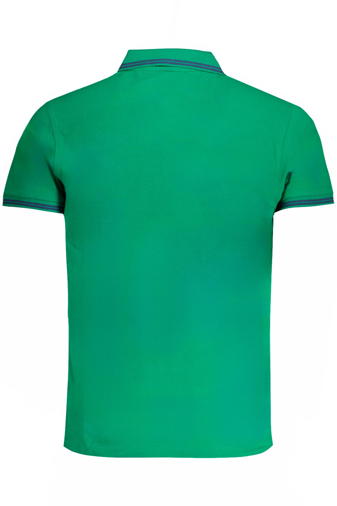 QXT64YKB002_VEGRENBL – Herren Kurzarm-Poloshirt Grün mit Kontrastdetails und Stickerei – Größe: M, L, XL, 2XL – Farbe: Verde