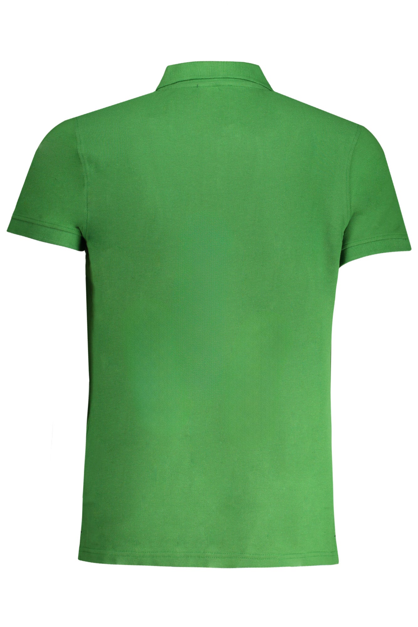 QXT64ZKB002_VE07334 – Stylisches grünes Kurzarm-Poloshirt mit modernem Druck und Knöpfen – Größe: M, L, XL, 2XL – Farbe: Verde