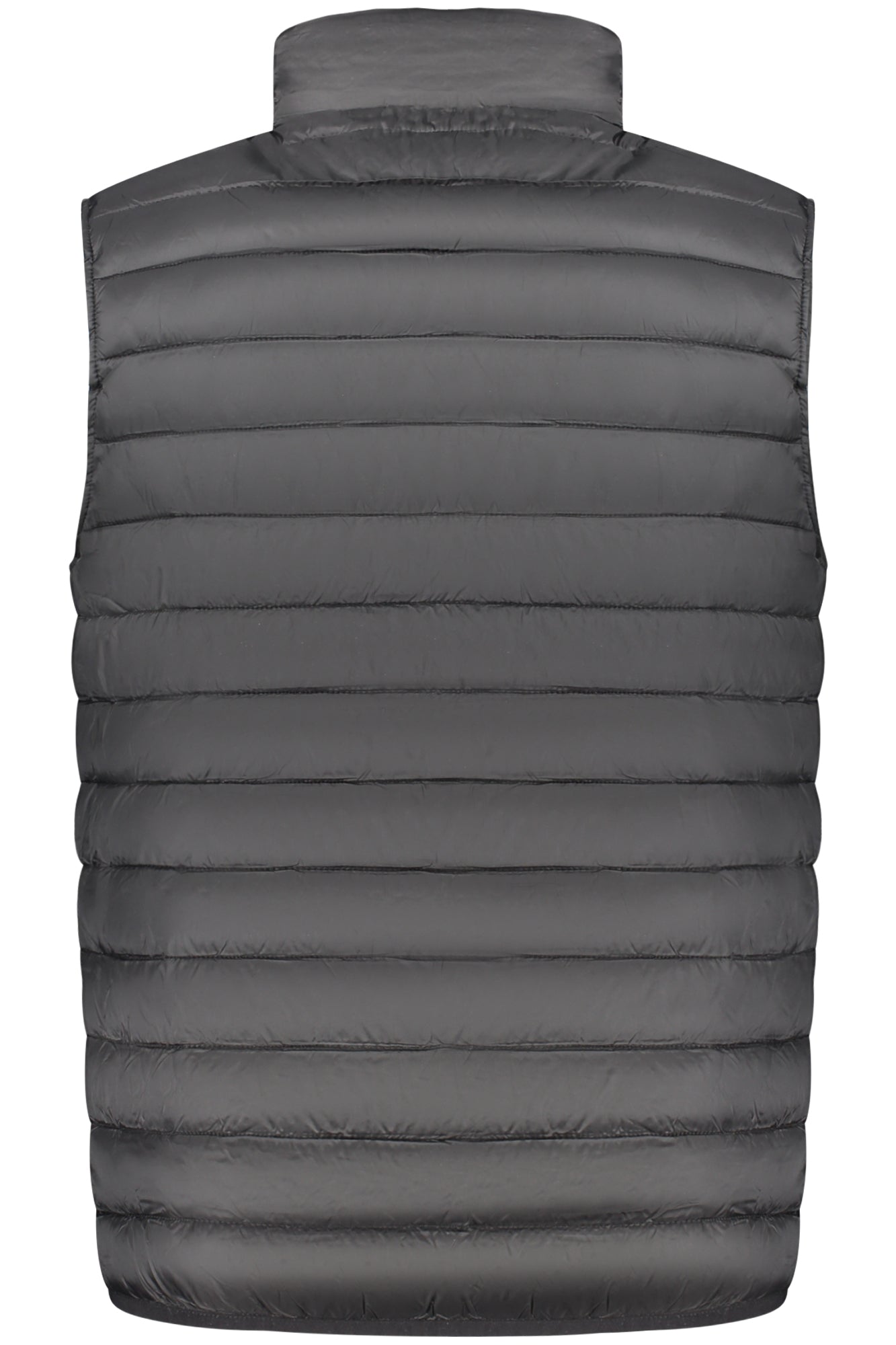 TXT40USB049_NE05051 – Ärmellose Herrenweste in Schwarz mit Taschen und stilvoller Applikation – Größe: S, M, L, XL, 2XL – Farbe: Nero