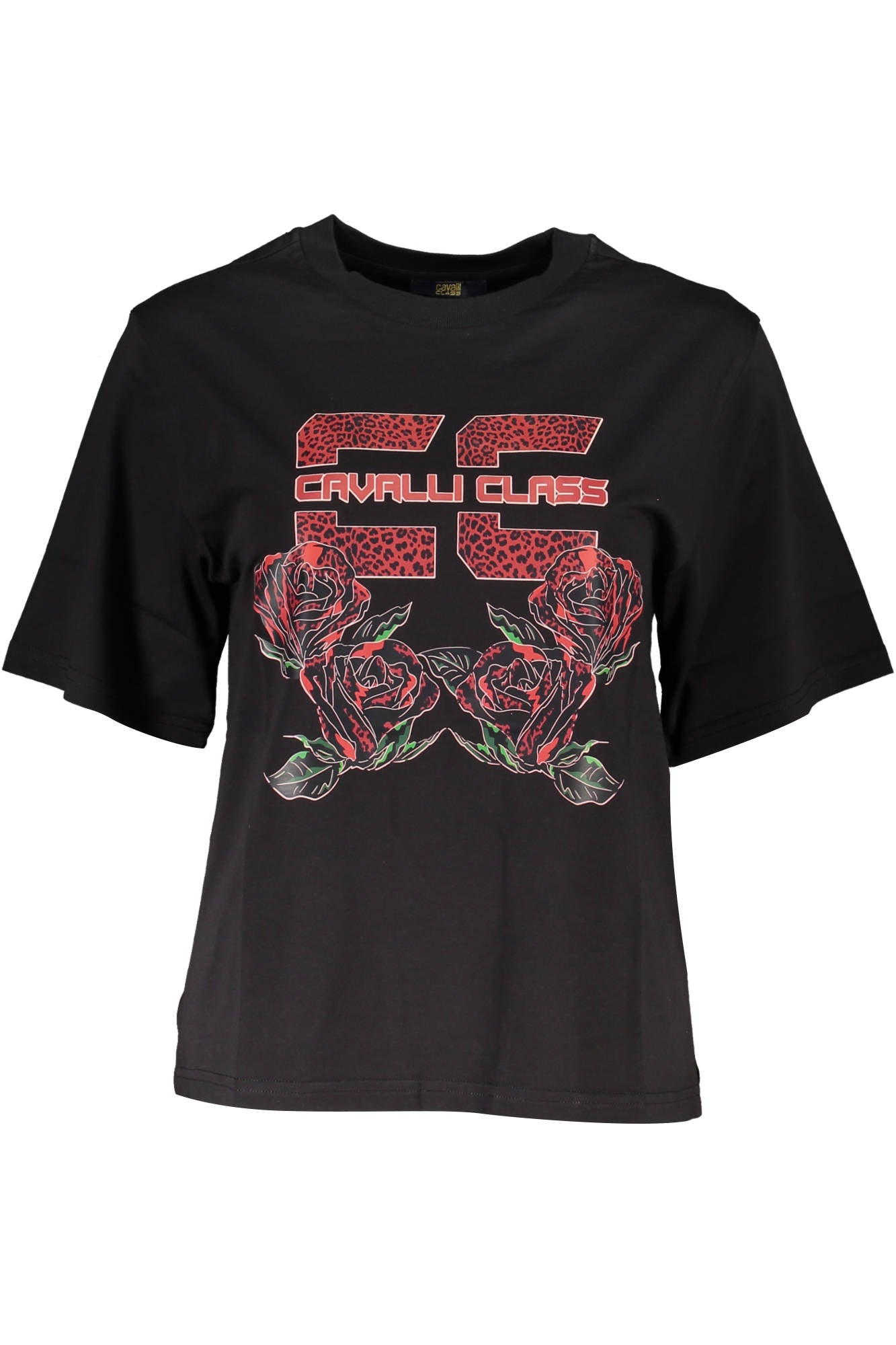 QXT62F-JD060_NERO_05051 – Damen T-Shirt Schwarz - Kurzarm, Rundhals & Logo-Druck – Größe: XS, S, L, M – Farbe: Nero