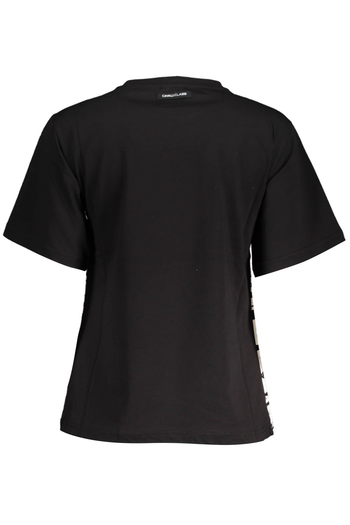 QXT62D-JD060_NERO_05051 – Stylisches schwarzes Damen T-Shirt mit Aufdruck und Rundhalsausschnitt – Größe: XS, S, M, L – Farbe: Nero