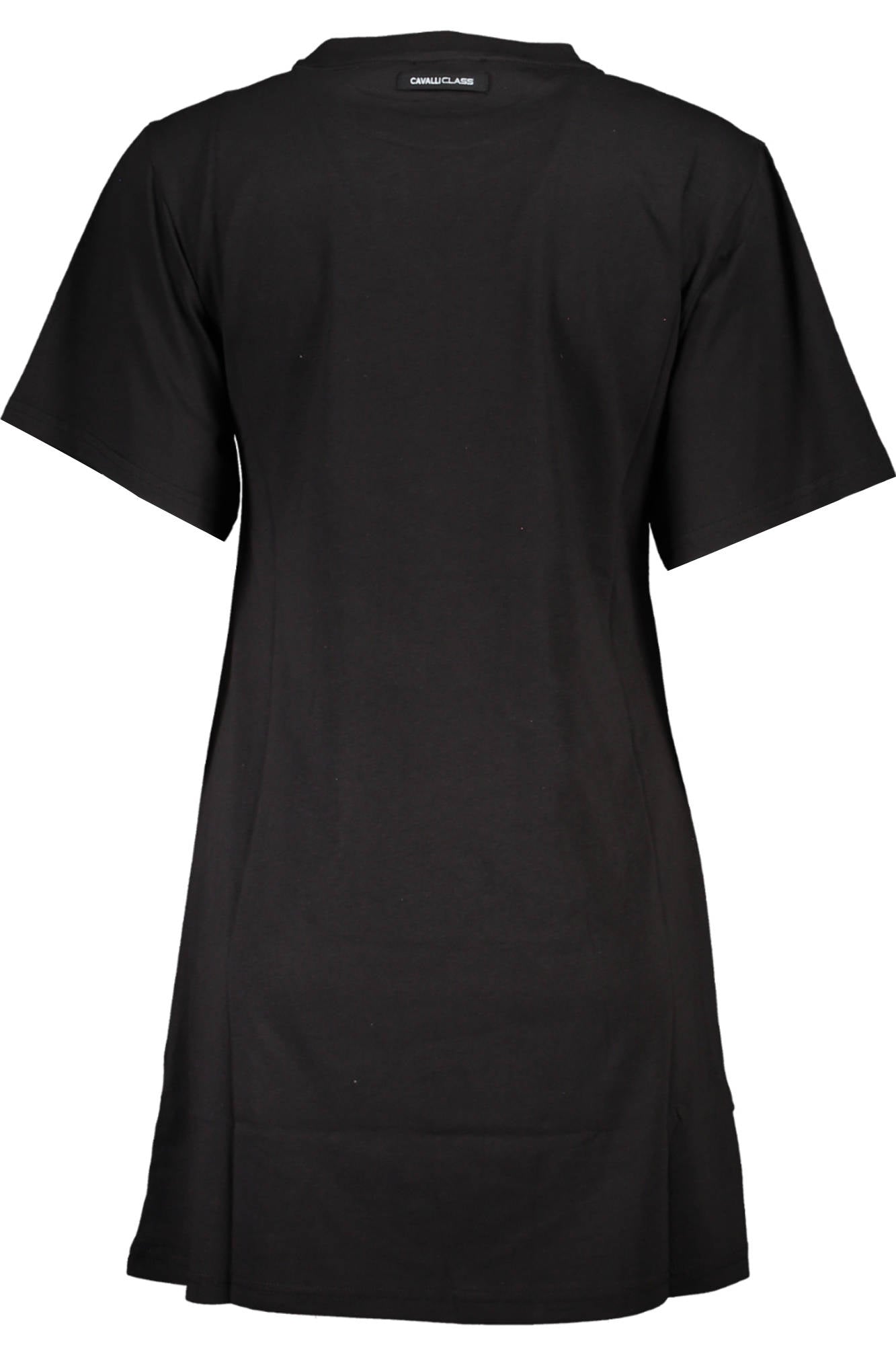 QXT10E-JD060_NERO_05051 – Schwarzes Damen T-Shirt mit Aufdruck - Kurzarm, Rundhals, regulär – Größe: S, M, L, XL – Farbe: Nero