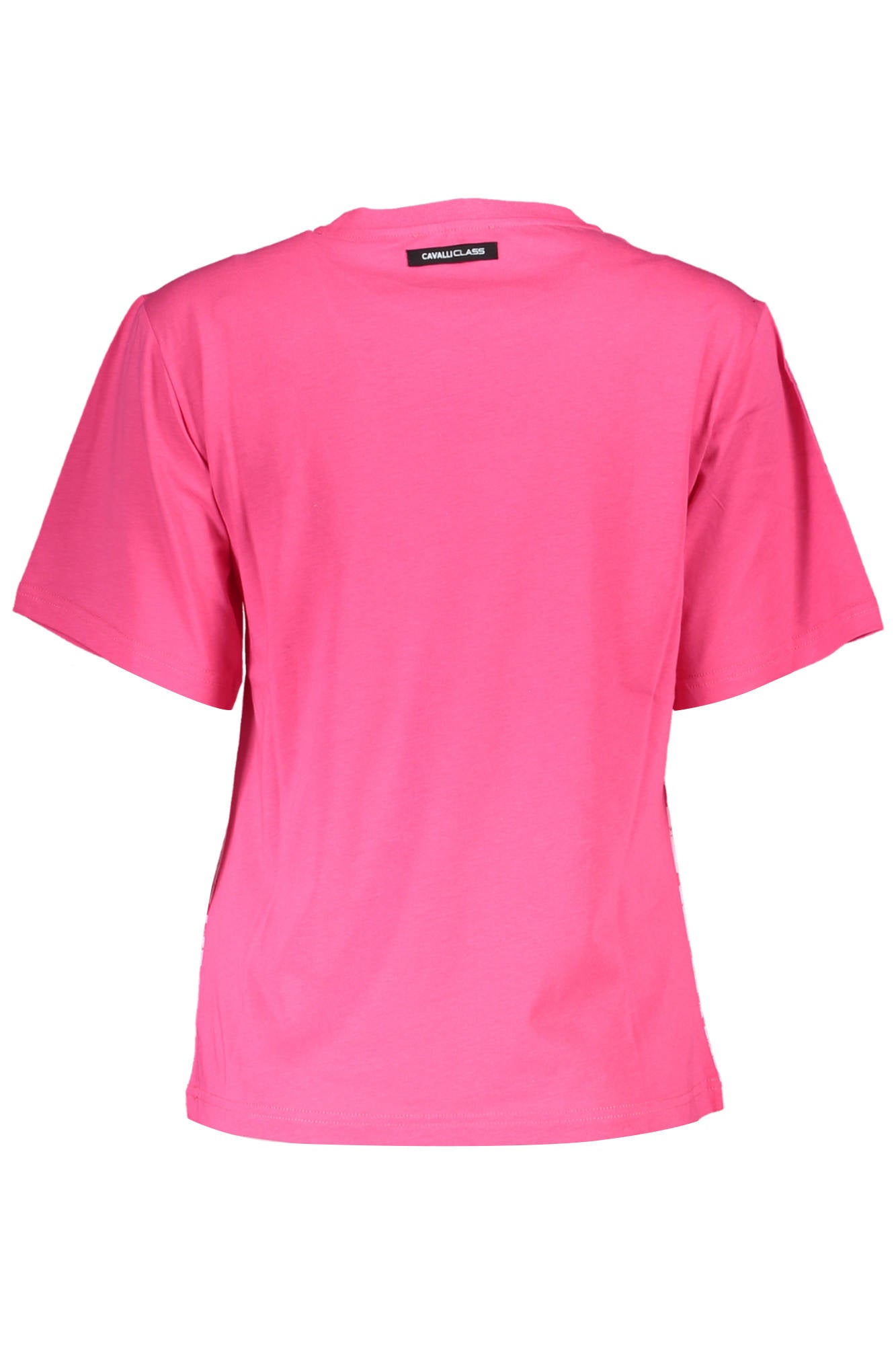 QXT62D-JD060_ROSA_02501 – Modernes Rosa Damen-T-Shirt: Kurze Ärmel & Rundhalsausschnitt – Größe: XS – Farbe: Rosa