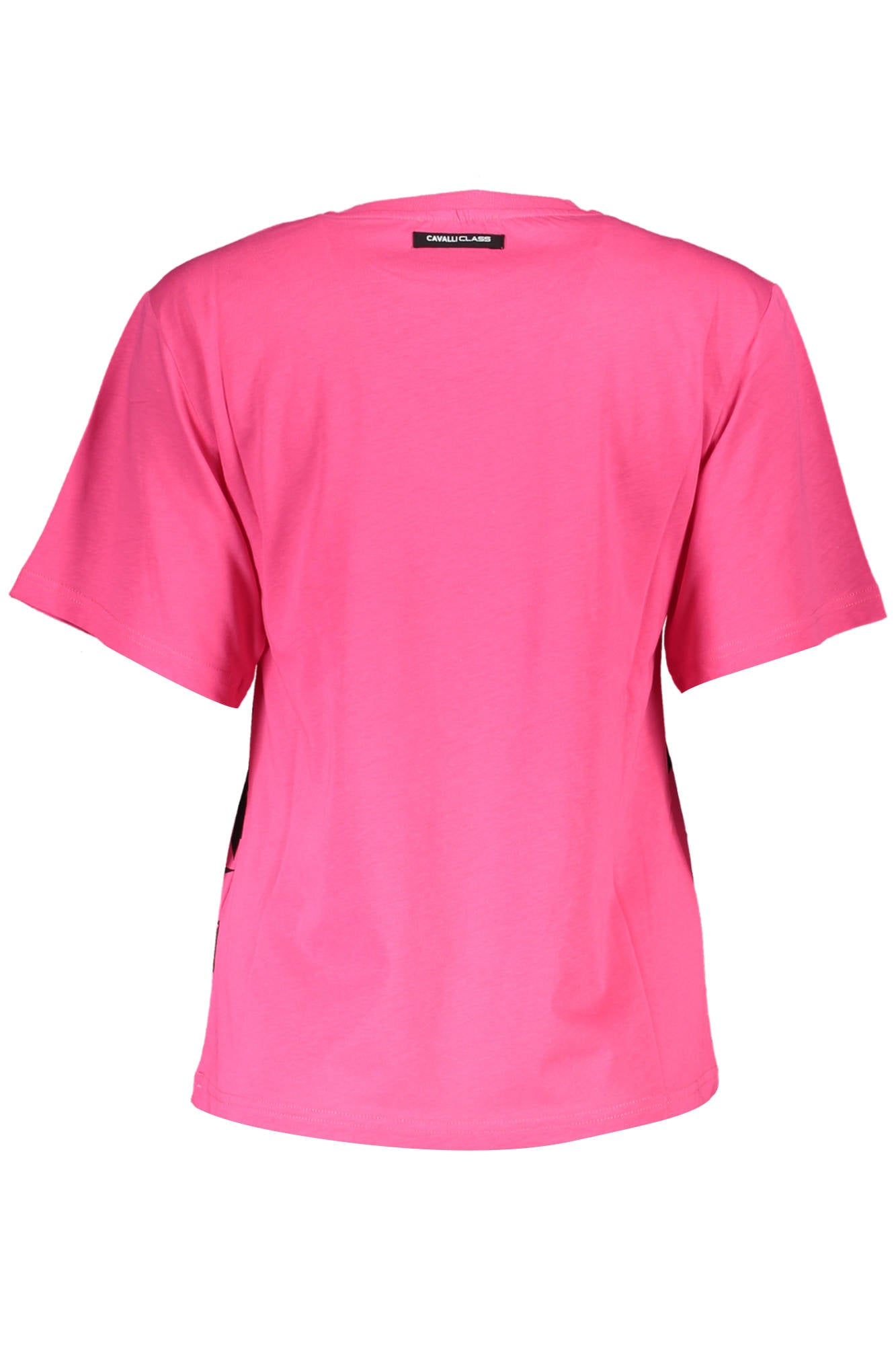 QXT62B-JD060_ROSA_02500 – Damen Rosa T-Shirt mit Logo-Print und Regular Fit Rundhalsausschnitt – Größe: XS, S – Farbe: Rosa