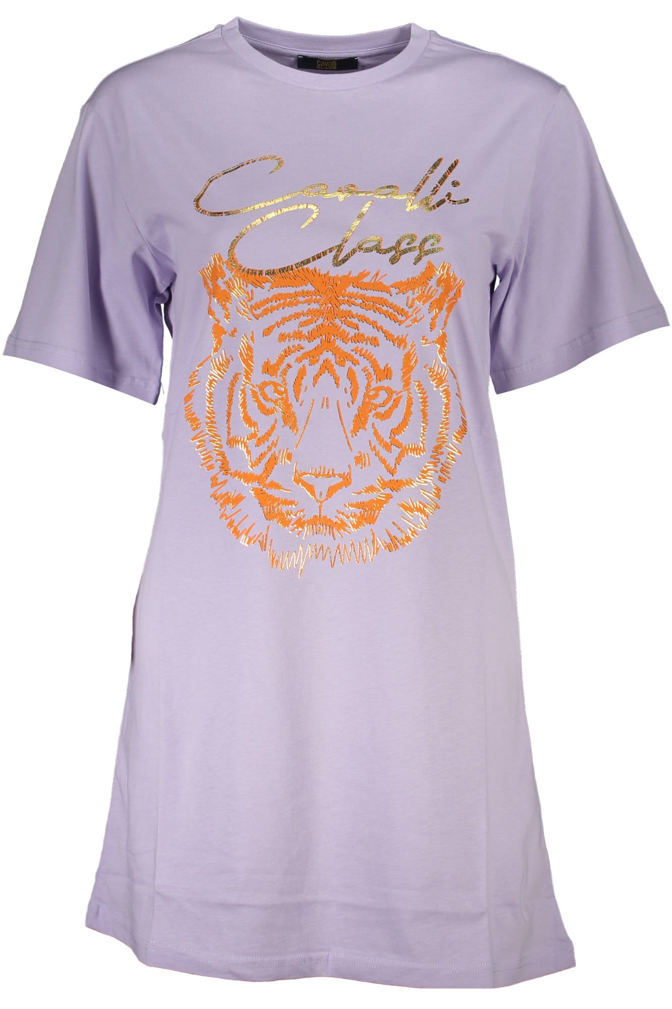 QXT10E-JD060_VIOLA_03001 – Lila Damen T-Shirt mit Print – Kurzarm, Regular Fit, Rundhals – Größe: M, L, XL, 2XL – Farbe: Viola