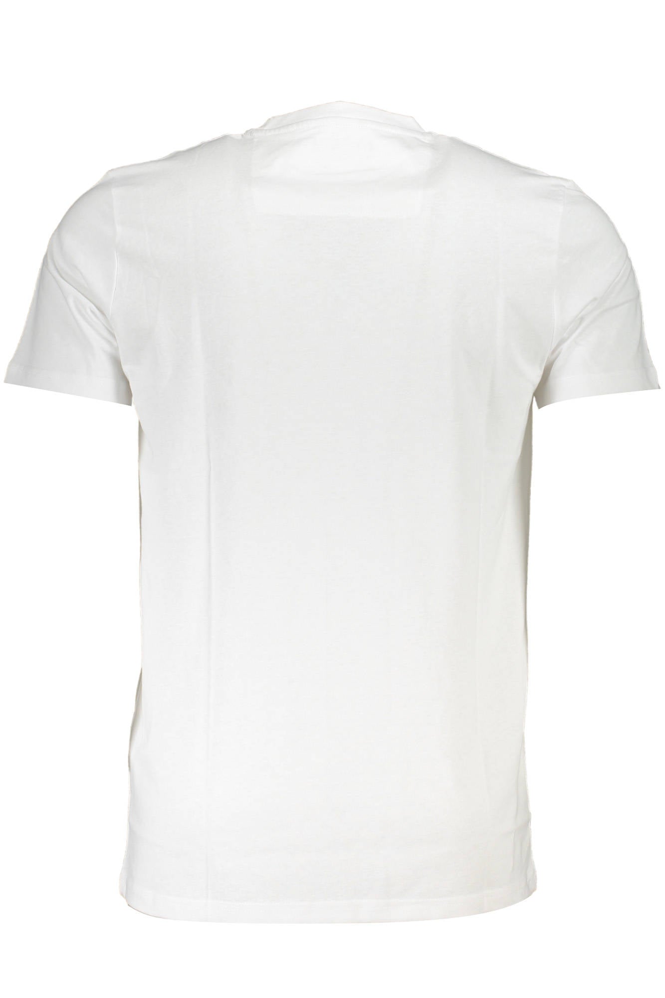 QXT61UJD060_380FADD_BIANCO0005 – Elegantes Herren Kurzarm T-Shirt in Weiß mit Druck und Rundhals – Größe: XL – Farbe: Bianco