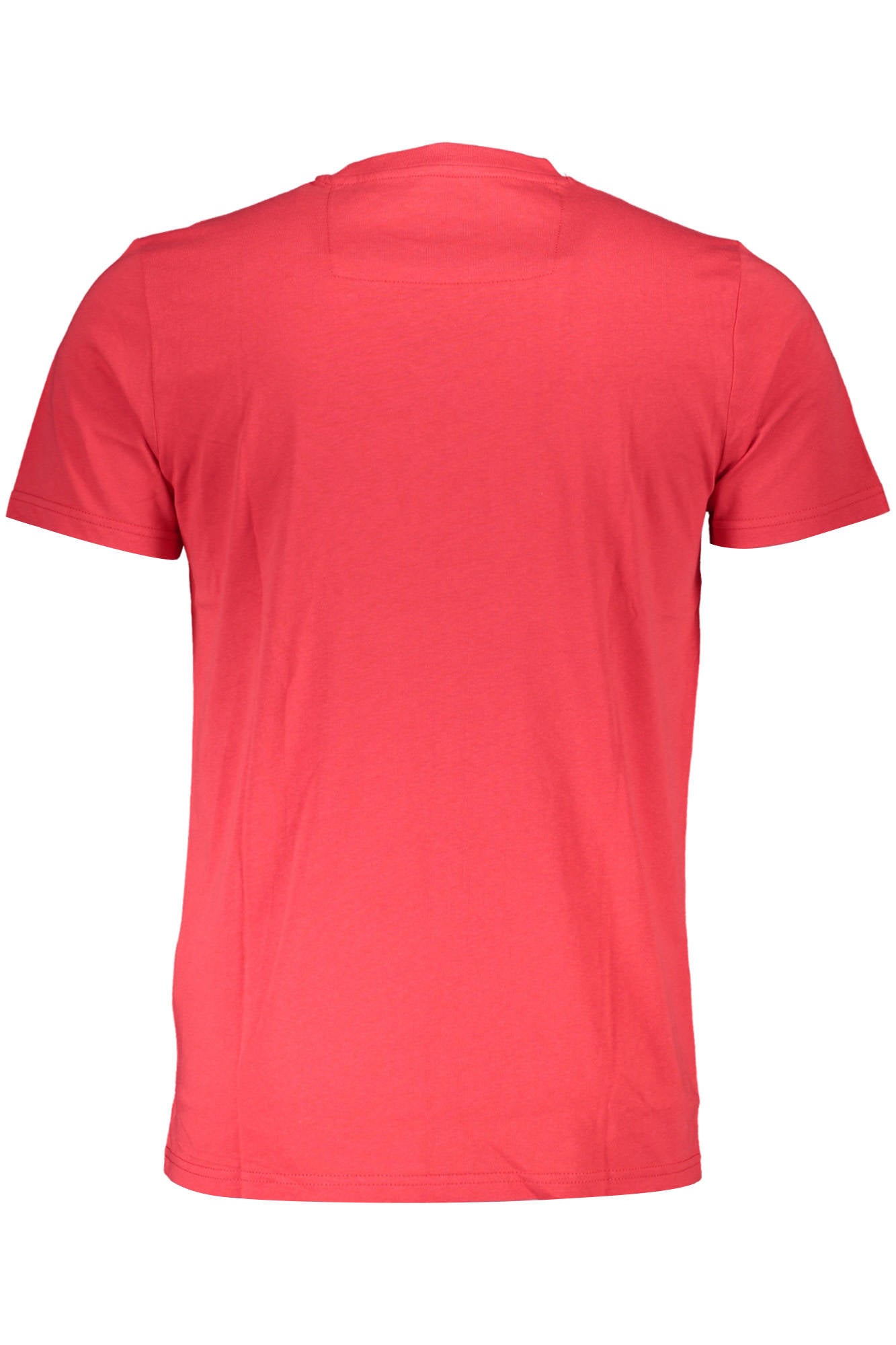 QXT61M-JD060_ROSSO_02000 – Exklusives Rundhals-Herren T-Shirt in Rot - Kurzarm mit Druck & Logo – Größe: M, L, XL, 2XL – Farbe: Rosso