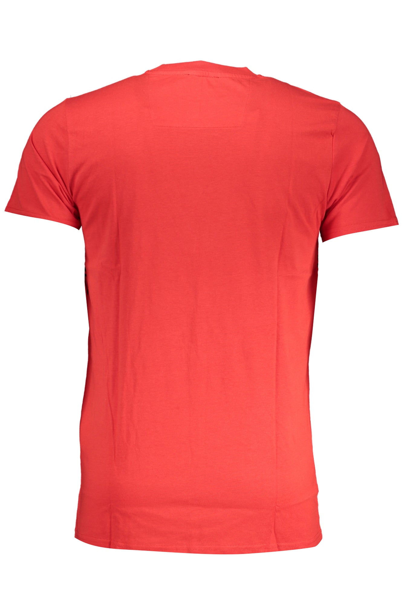 QXT62SJD060_RO02000 – Stylisches Herren Kurzarm-T-Shirt in Rot mit Print und Rundhals – Größe: M, L, XL, 2XL – Farbe: Rosso