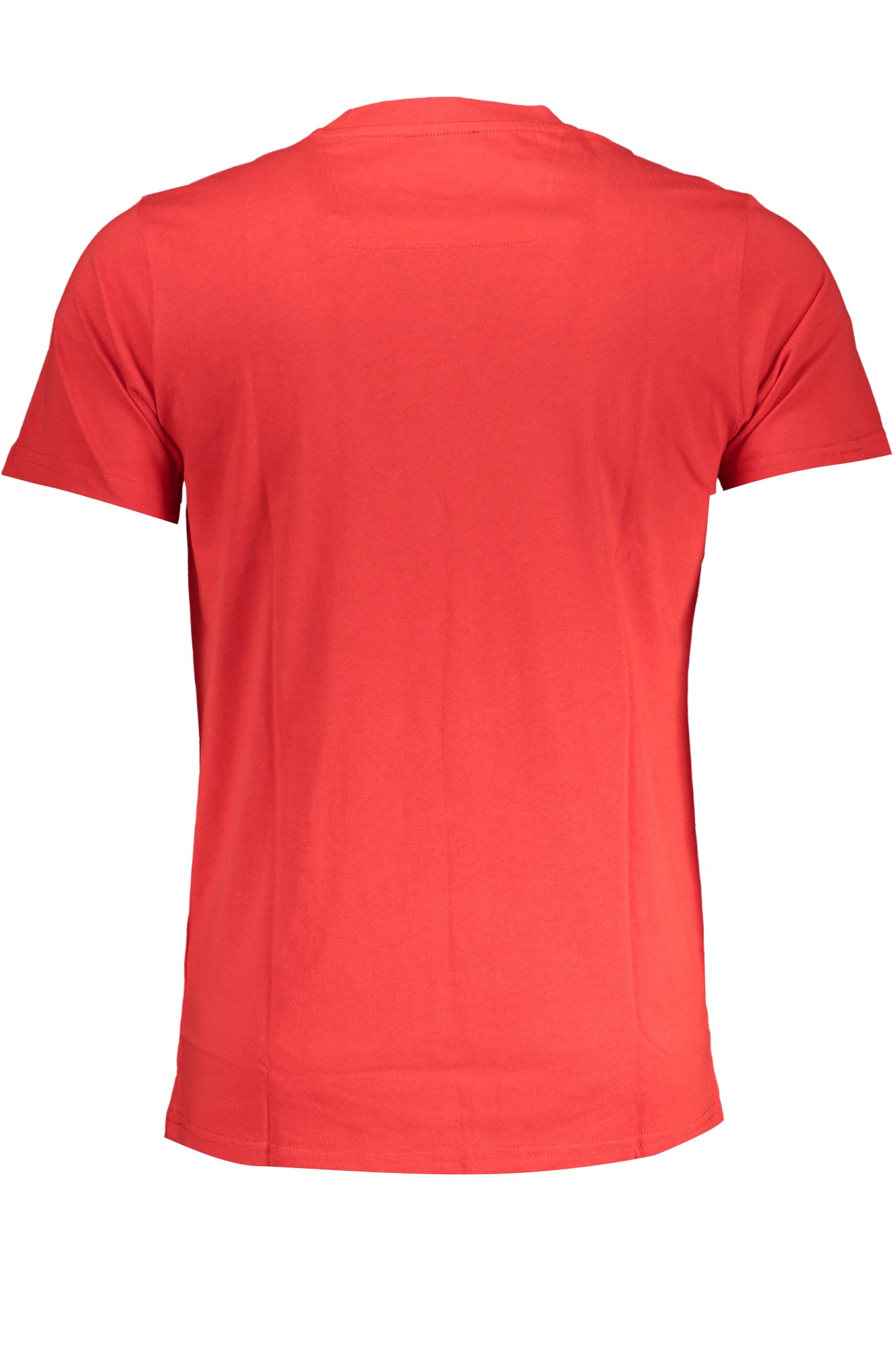 QXT63AJD060_RO02000 – Rotes Herren Kurzarmshirt mit Rundhals & Print-Detail – Größe: M, L, XL, 2XL – Farbe: Rosso