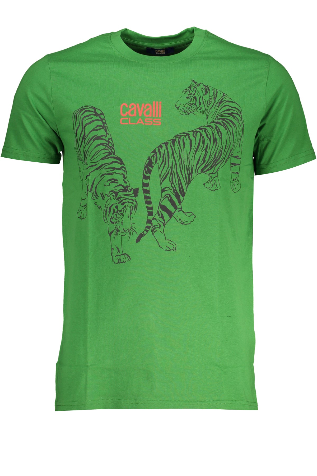 QXT62YJD060_VE07334 – Herren T-Shirt in Grün mit Rundhals & Logo-Druck - Kurzarm-Shirt – Größe: M, L, XL, 2XL – Farbe: Verde