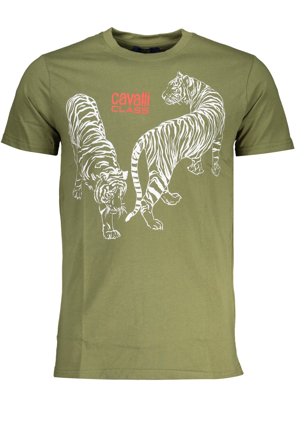 QXT62YJD060_VE04050 – Grünes Herren Kurzarm-T-Shirt mit Rundhals und Print-Design – Größe: M, L, XL, 2XL – Farbe: Verde