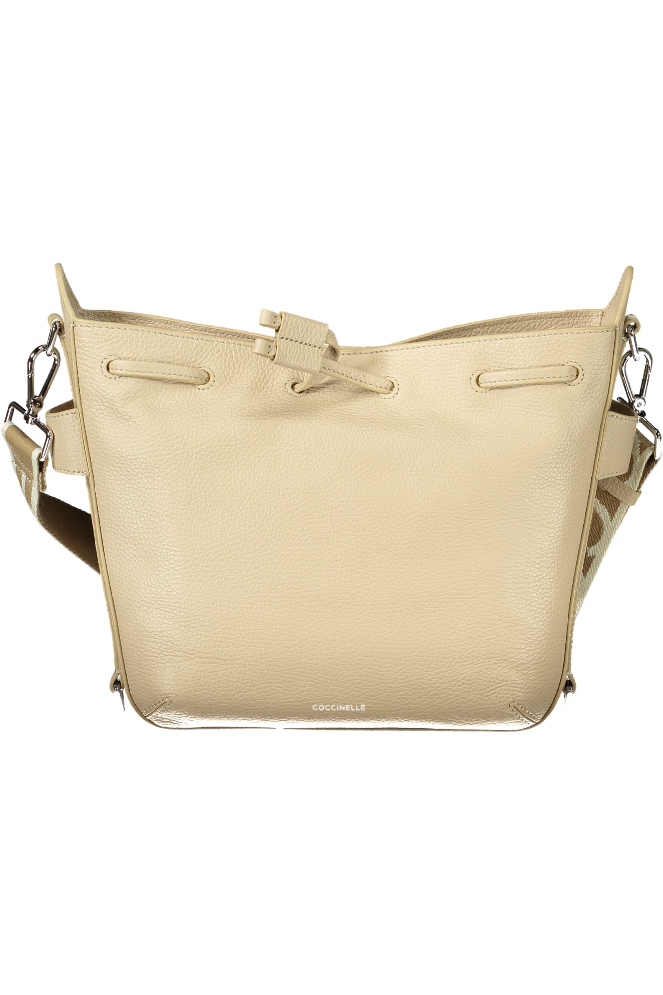 E1U6C230101_BEN64 – Elegante Beigefarbene Damentasche mit Schultergurt und Zugbandverschluss – Größe: UNI – Farbe: Beige