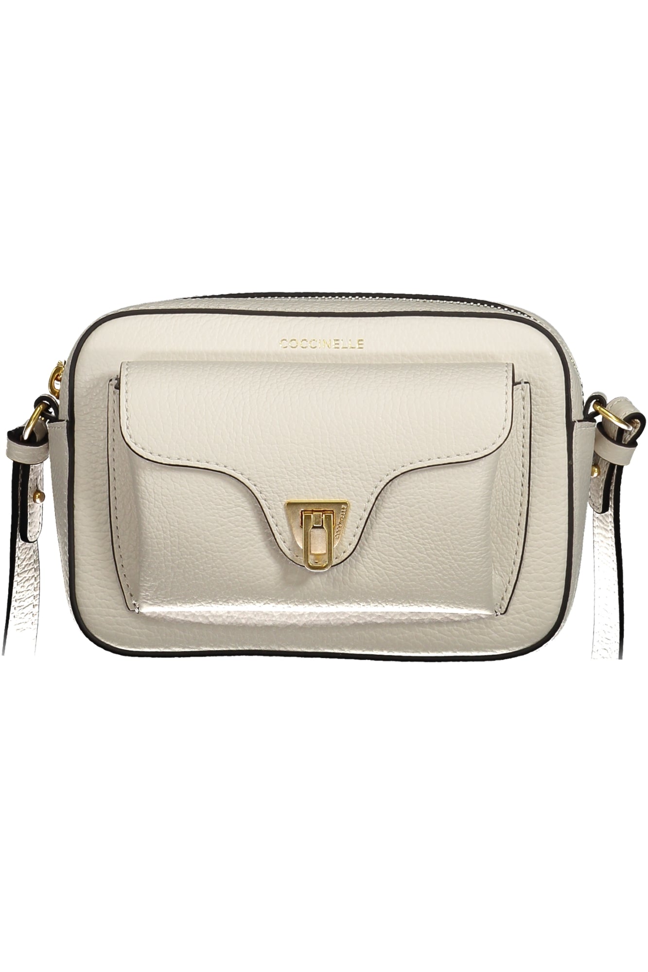 E1MF6550401_BIH14 – Elegante Umhängetasche in Weiß mit verstellbarem Gurt und Logo – Größe: UNI – Farbe: Bianco