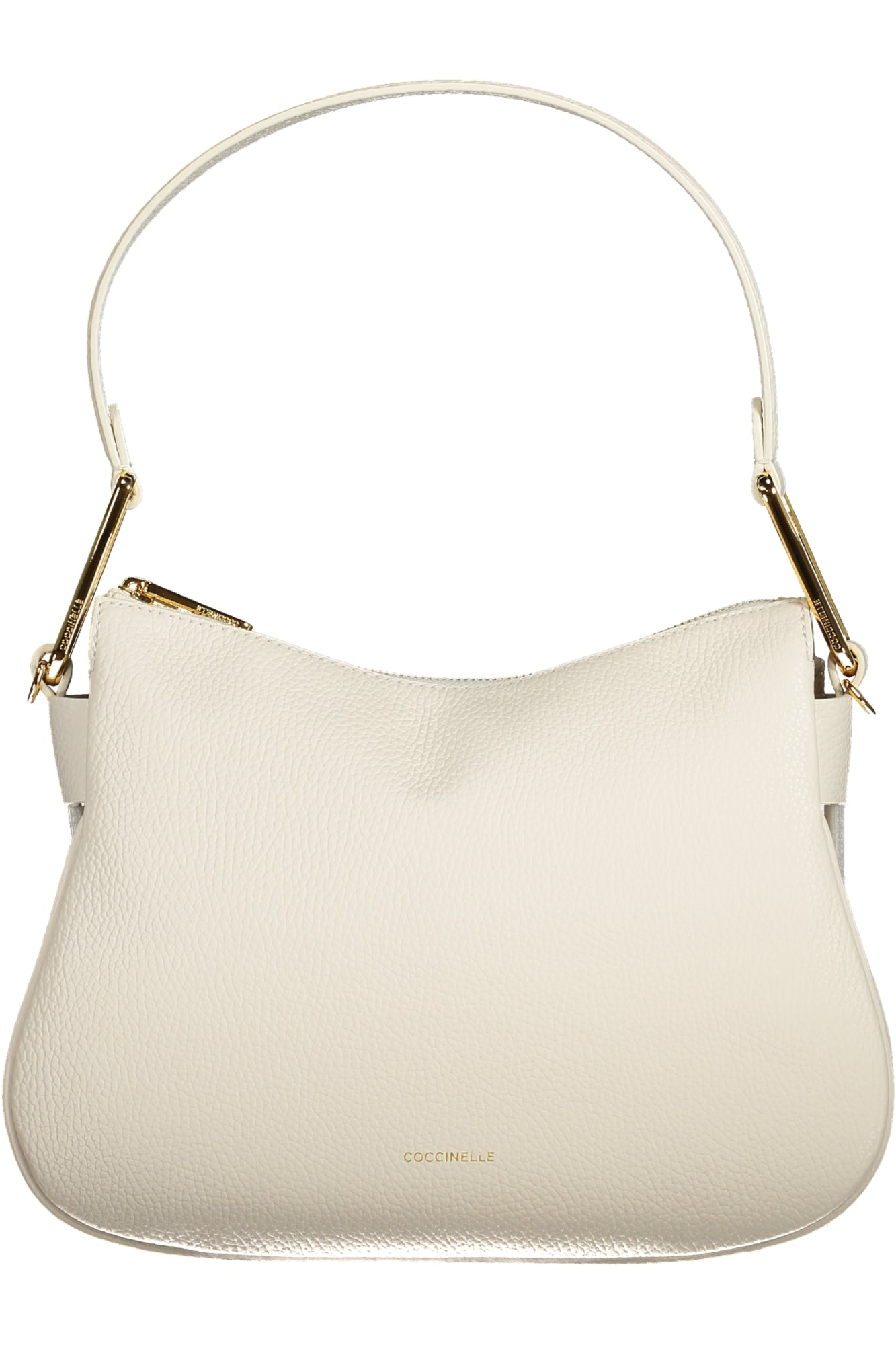 E1PQR130201_BIH14 – Damen Schultertasche Weiß mit Reißverschluss und Innenfächern – Größe: UNI – Farbe: Bianco