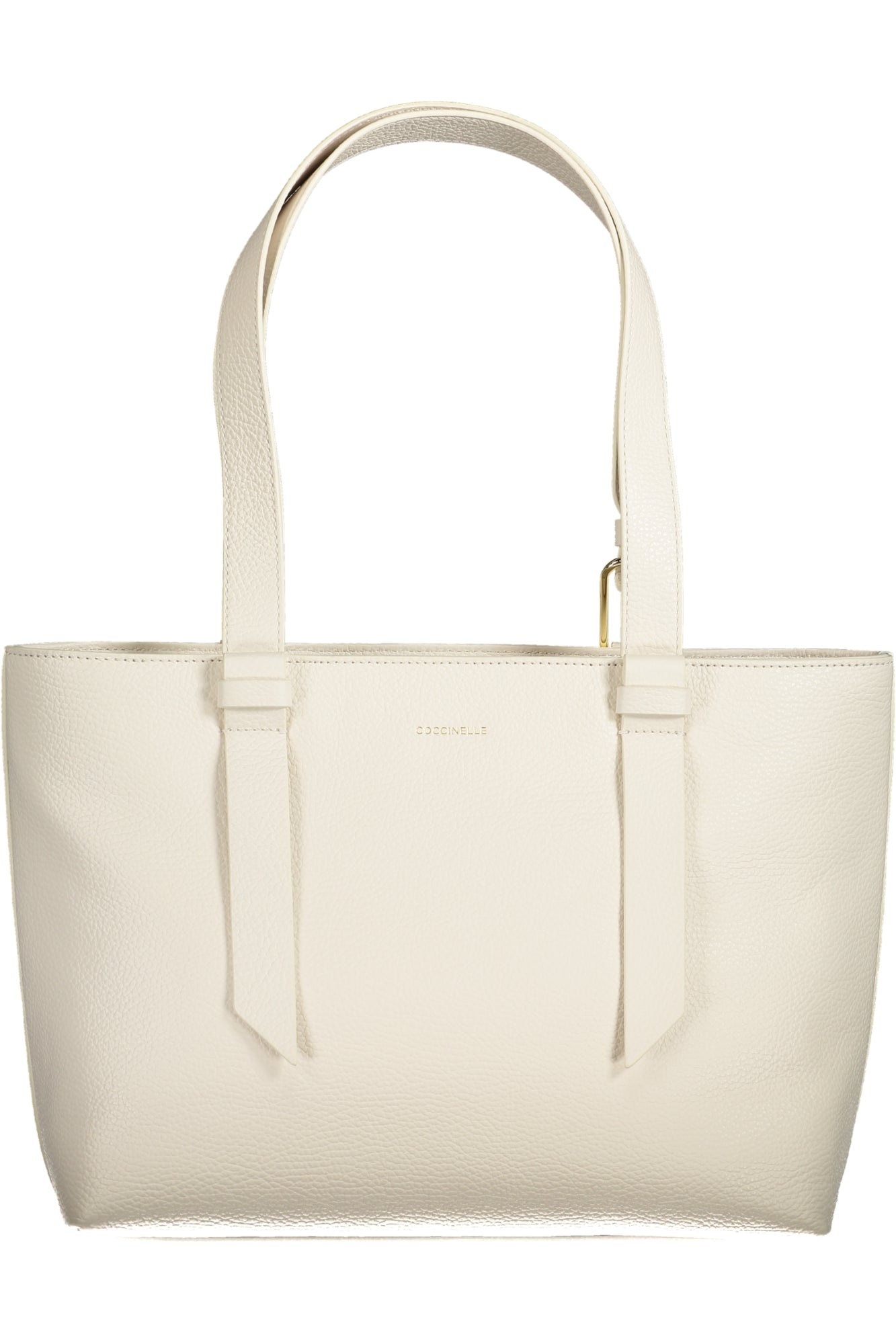 E1R1K110201_BIH14 – Elegante moderne Handtasche in Weiß mit Schutzfüßen und Reißverschluss – Größe: UNI – Farbe: Bianco