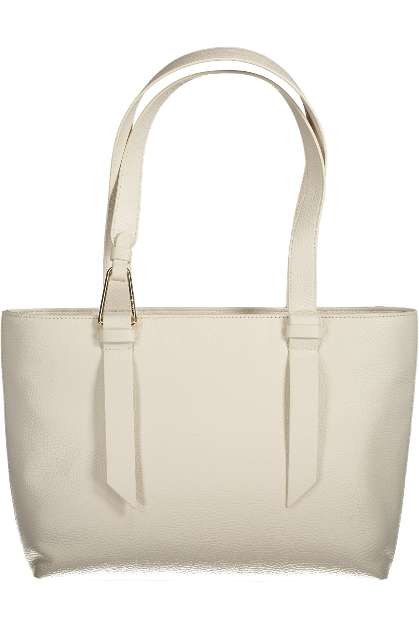 E1R1K110201_BIH14 – Elegante moderne Handtasche in Weiß mit Schutzfüßen und Reißverschluss – Größe: UNI – Farbe: Bianco