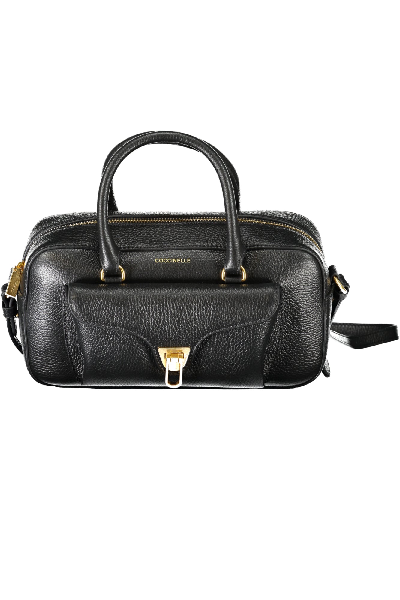 E1MF6180401_NE001 – Elegante Damenhandtasche Schwarz mit Henkeln und Schulterriemen – Größe: UNI – Farbe: Nero