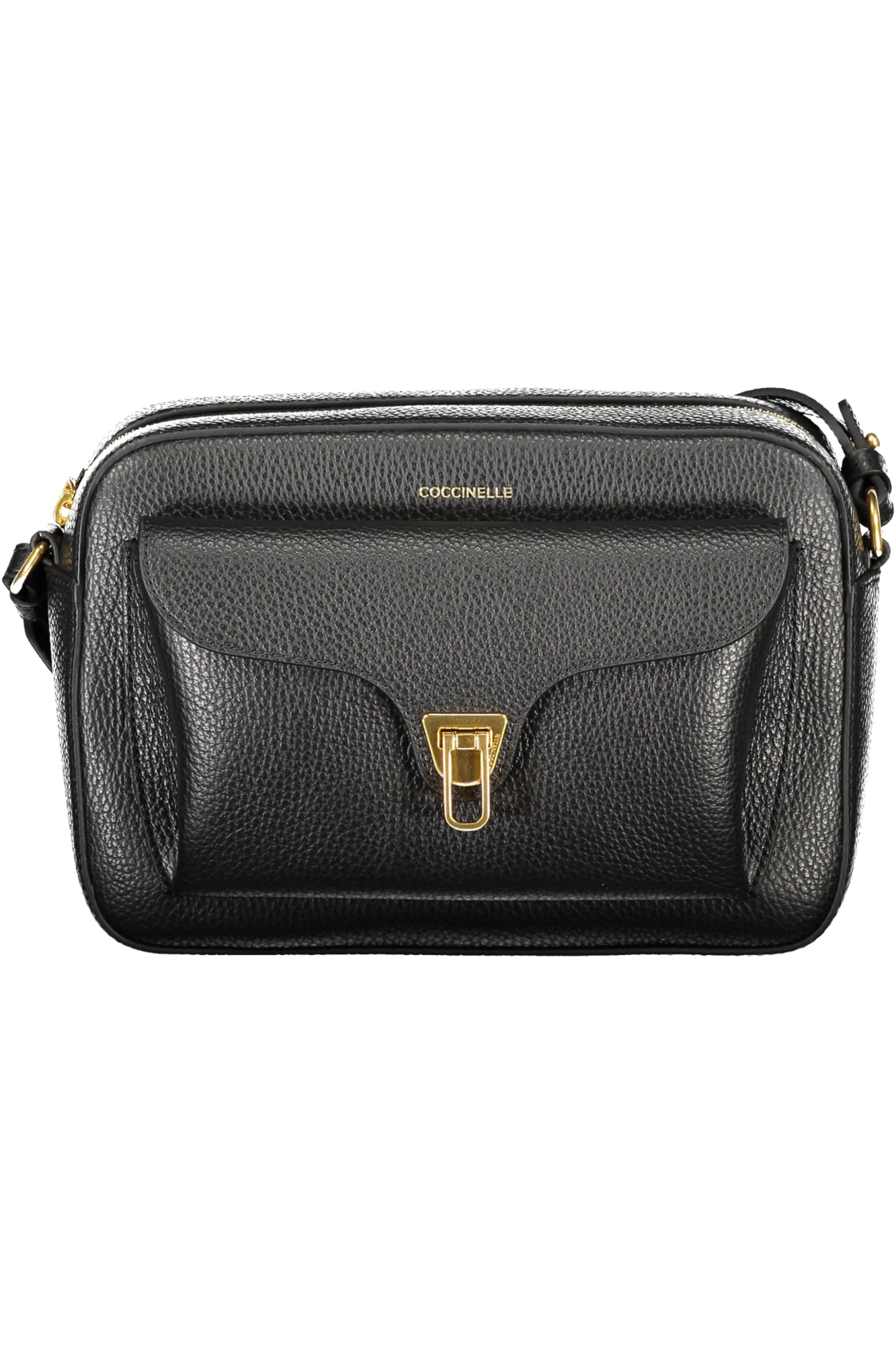E1MF6150601_NE001 – Schwarze Damen-Handtasche: Weiche Schultertasche mit Verstellgurt – Größe: UNI – Farbe: Nero