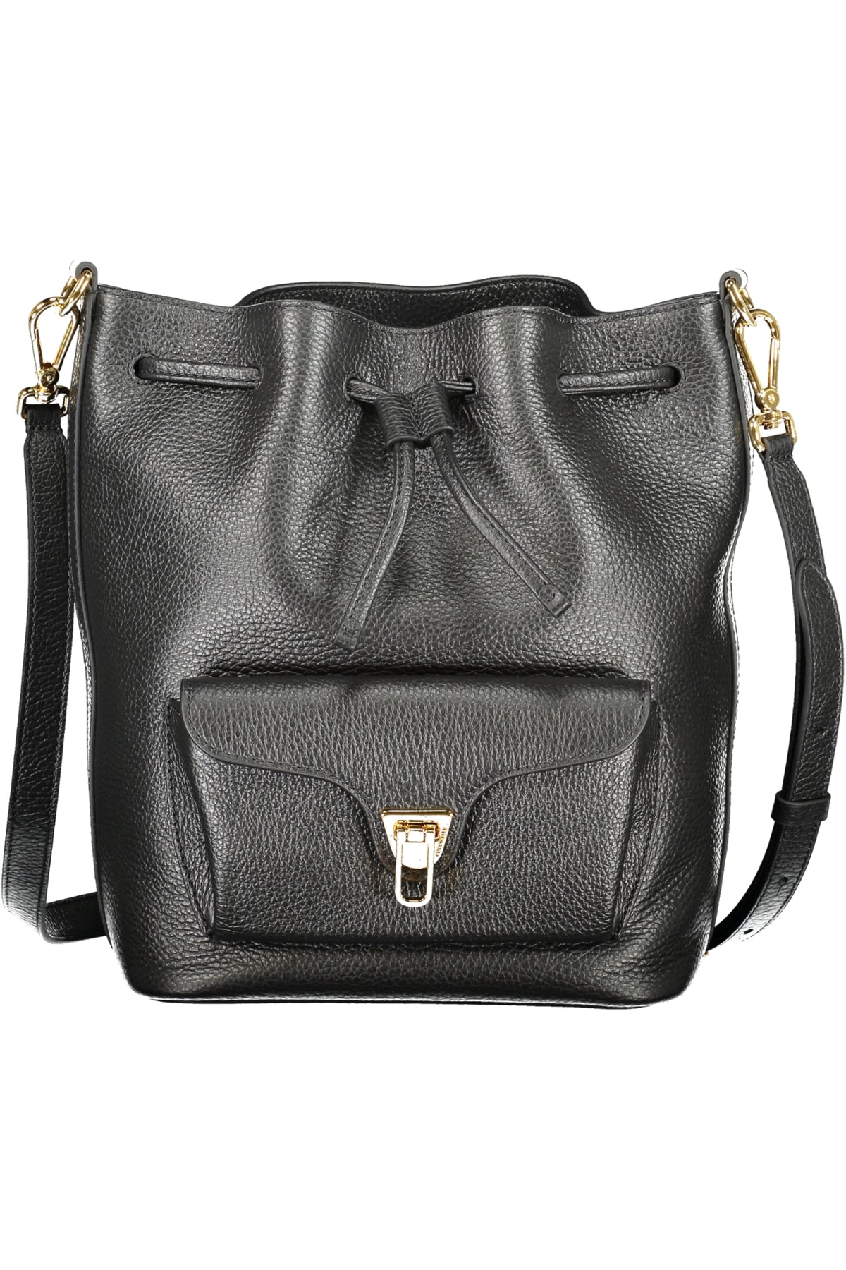 E1TFK230201_NE001 – Elegante schwarze Damentasche mit vielseitigem Schultergurt und Drehverschluss – Größe: UNI – Farbe: Nero