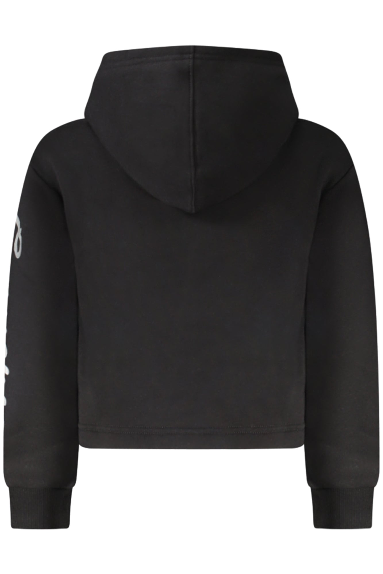 369692_NE023 – Stylischer Mädchen Kapuzenpullover in Schwarz mit Druck und Logo – Größe: 3A, 4A, 6A, 6X – Farbe: Nero