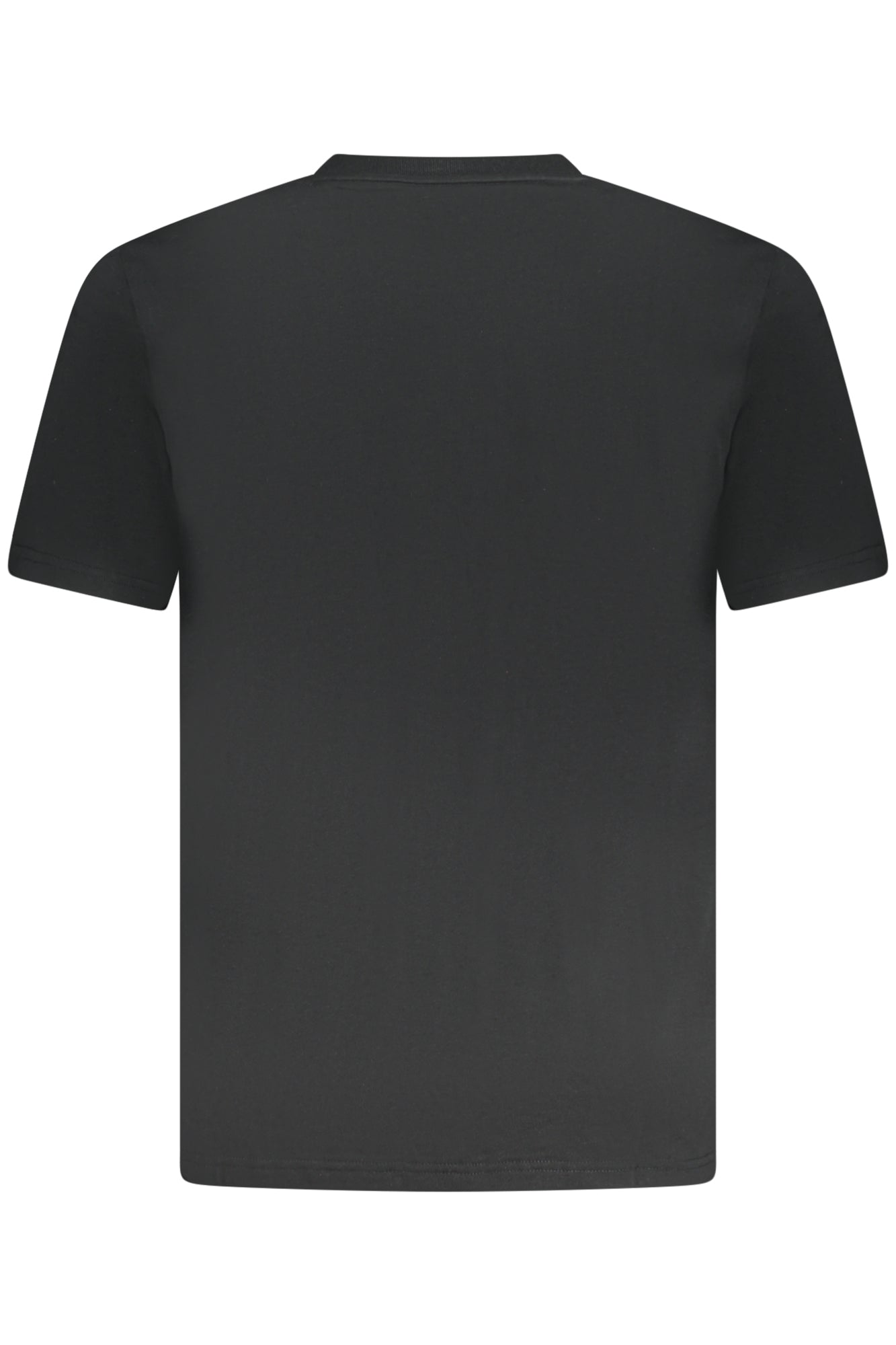 10023876A02_NE001 – Herren Kurzarm T-Shirt Schwarz mit Logo-Stickerei und Rundhals – Größe: S, M, L, XL, 2XL – Farbe: Nero