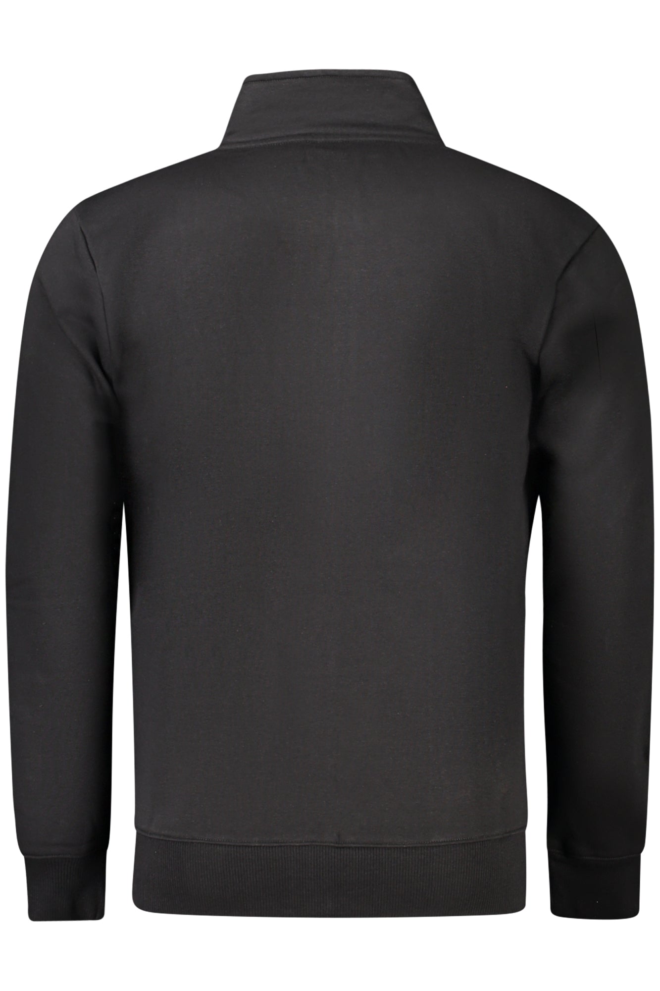 FE4022_NENERO – Herren-Sweatshirt Schwarz mit Reißverschluss, Futter & Stickerei – Größe: M, L, XL, 2XL, 3XL – Farbe: Nero