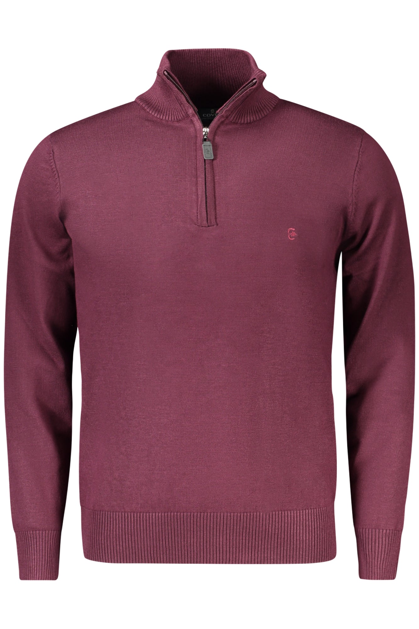 TR1722_ROBORDEA – Herrenpullover Rot mit Stickerei und Reißverschluss - Modernes Design – Größe: M, 2XL, L, XL, 3XL – Farbe: Rosso