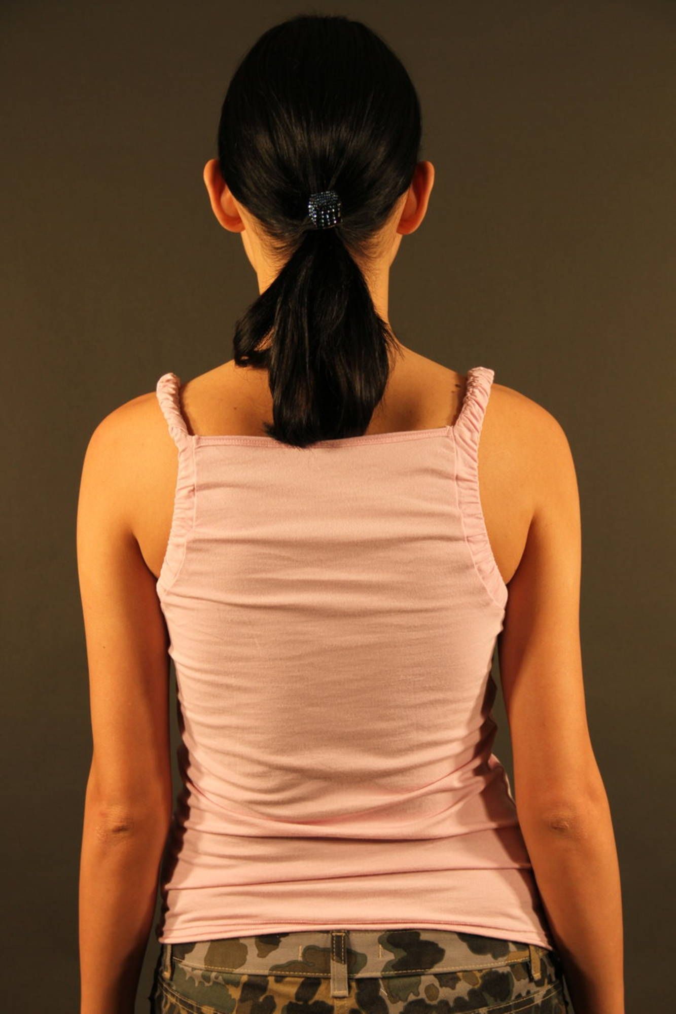 19K7135_ROSA_361 – Stylisches Rosa Damen-Trägerhemd mit Logo und schmalen Trägern – Größe: L – Farbe: Rosa