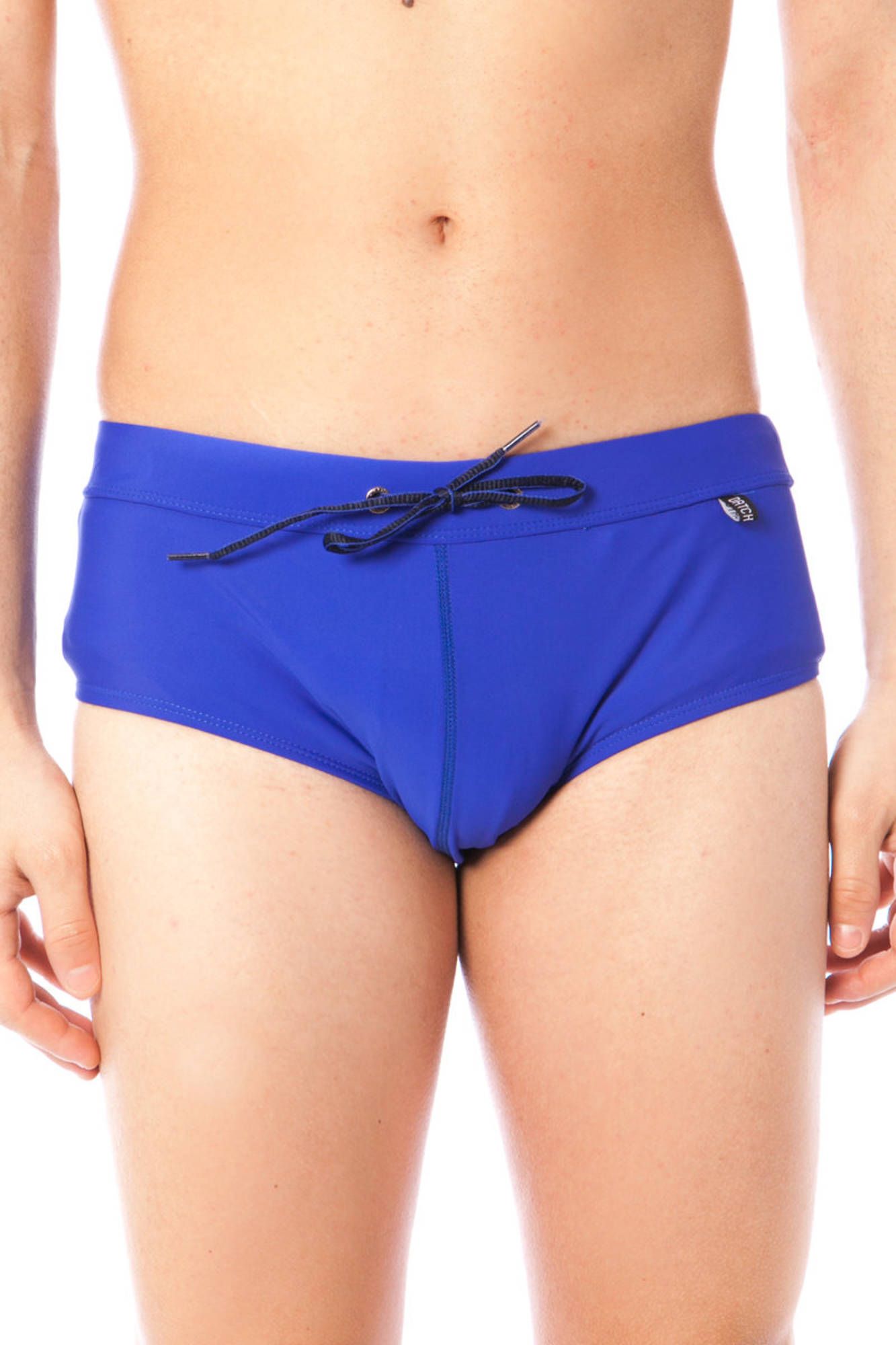 I7S0901_BLU_6BA – Herren Badehose in Blau mit Schnürung und Logo - Eleganter DATCH Look – Größe: S – Farbe: Blu