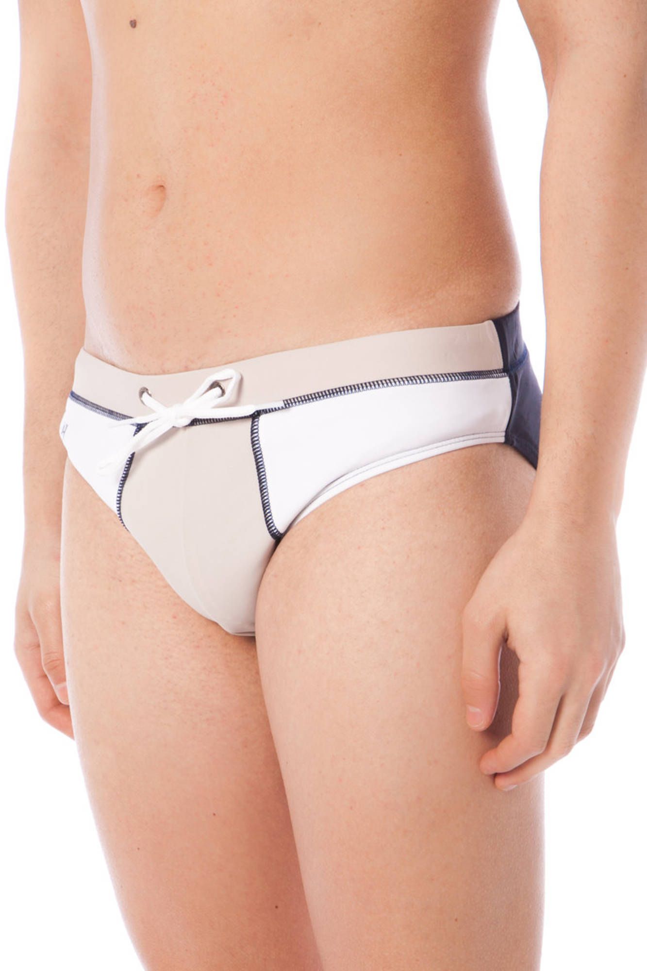 I7S0909_MULTICOLOR_1S2 – Farbenfroher Badeslip mit Schnürung und Logodetail für Herren – Größe: S – Farbe: Multicolore